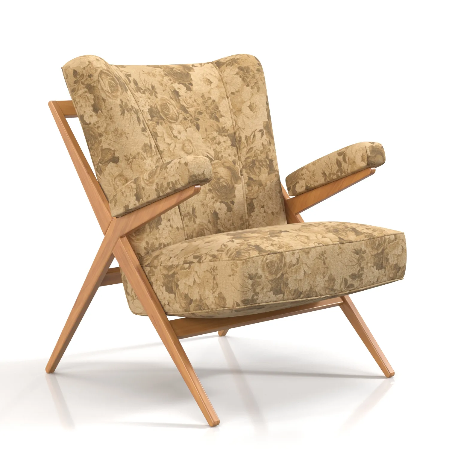 Franco Albini Lounge Chair Ca 832 PBR 3D Model_01