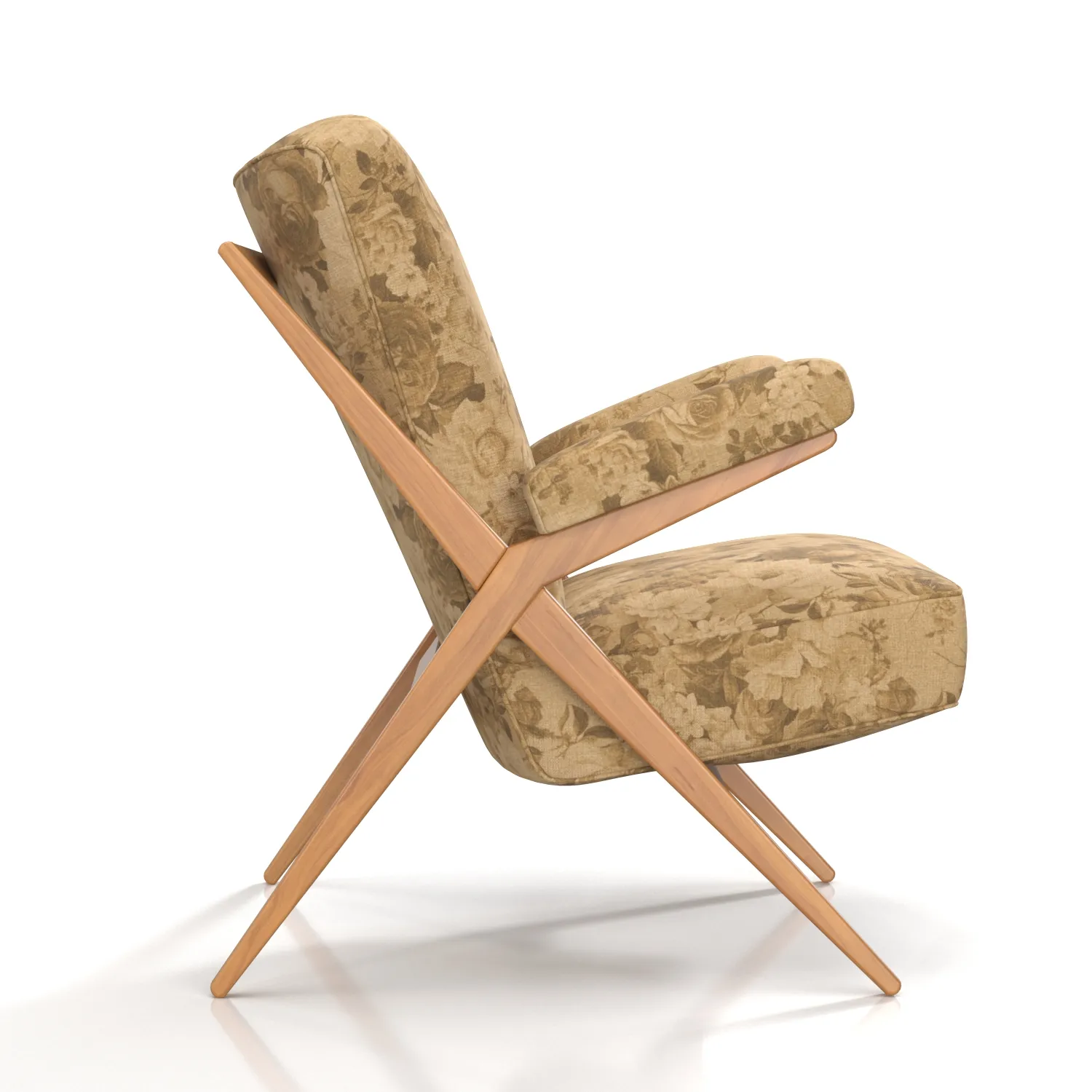 Franco Albini Lounge Chair Ca 832 PBR 3D Model_03