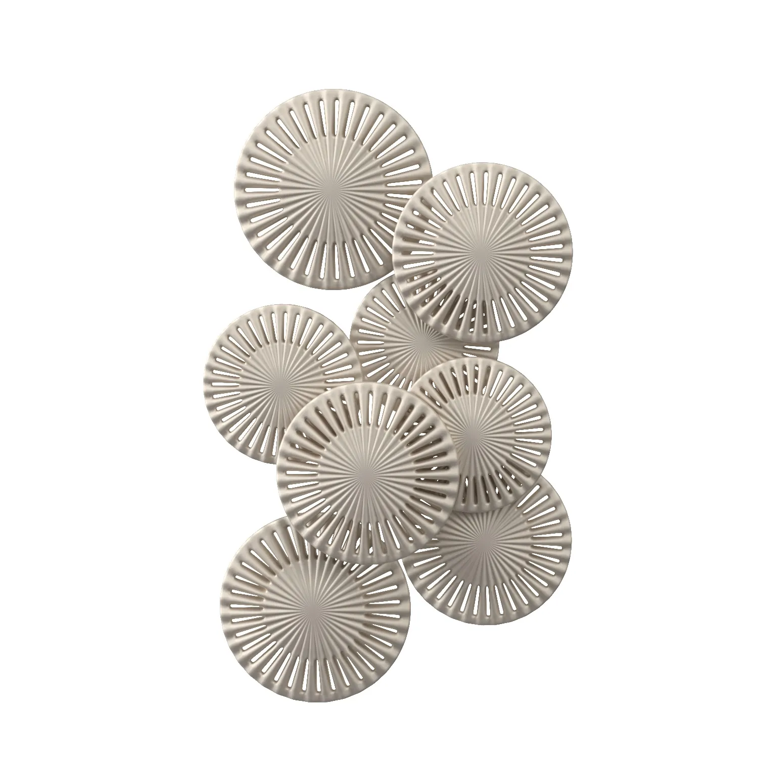 Round Metal Wall Sculpture Artwork 3D Model_06