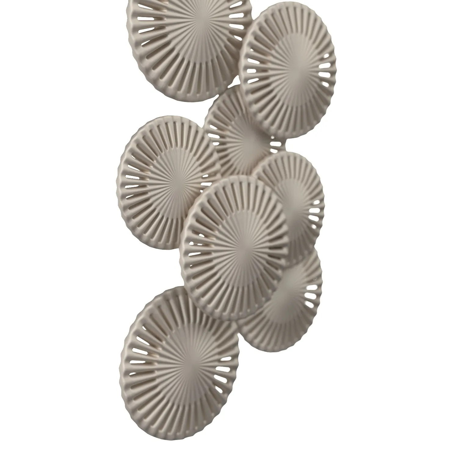 Round Metal Wall Sculpture Artwork 3D Model_05