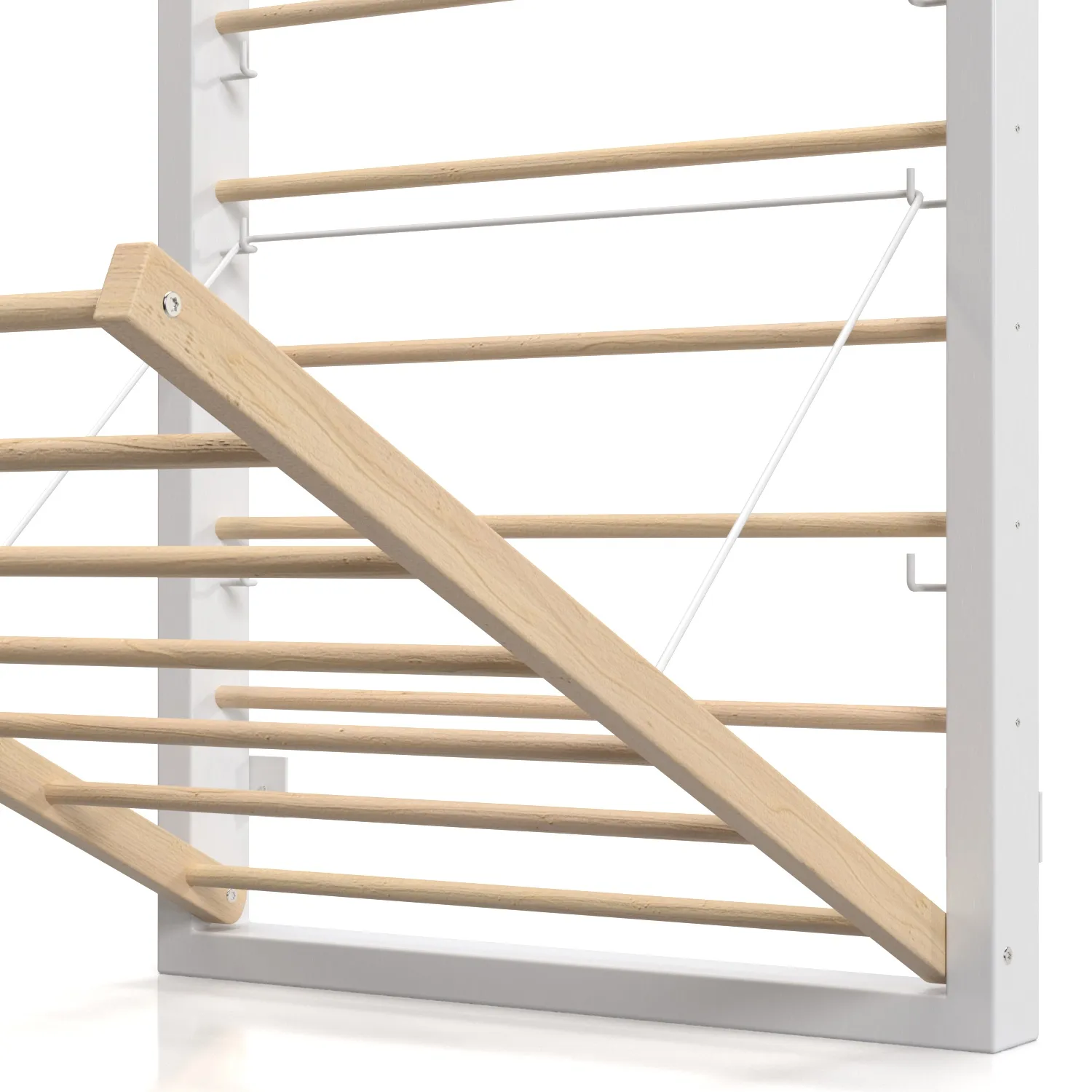 Wall Mounted Drying Rack White Brightroom PBR 3D Model_05