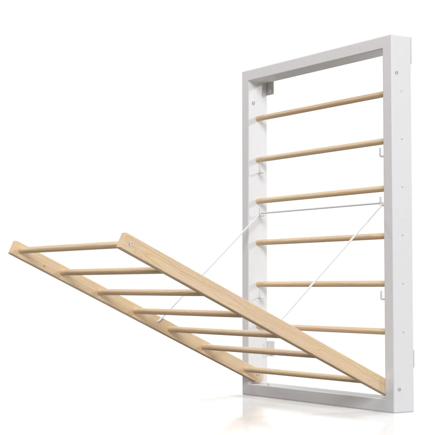 Wall Mounted Drying Rack White Brightroom PBR 3D Model_04