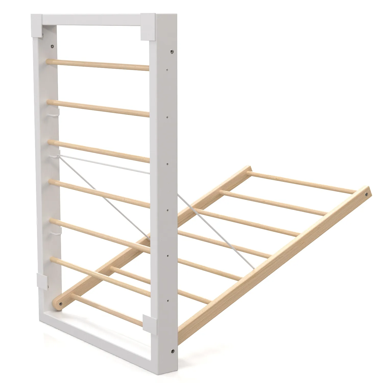 Wall Mounted Drying Rack White Brightroom PBR 3D Model_06