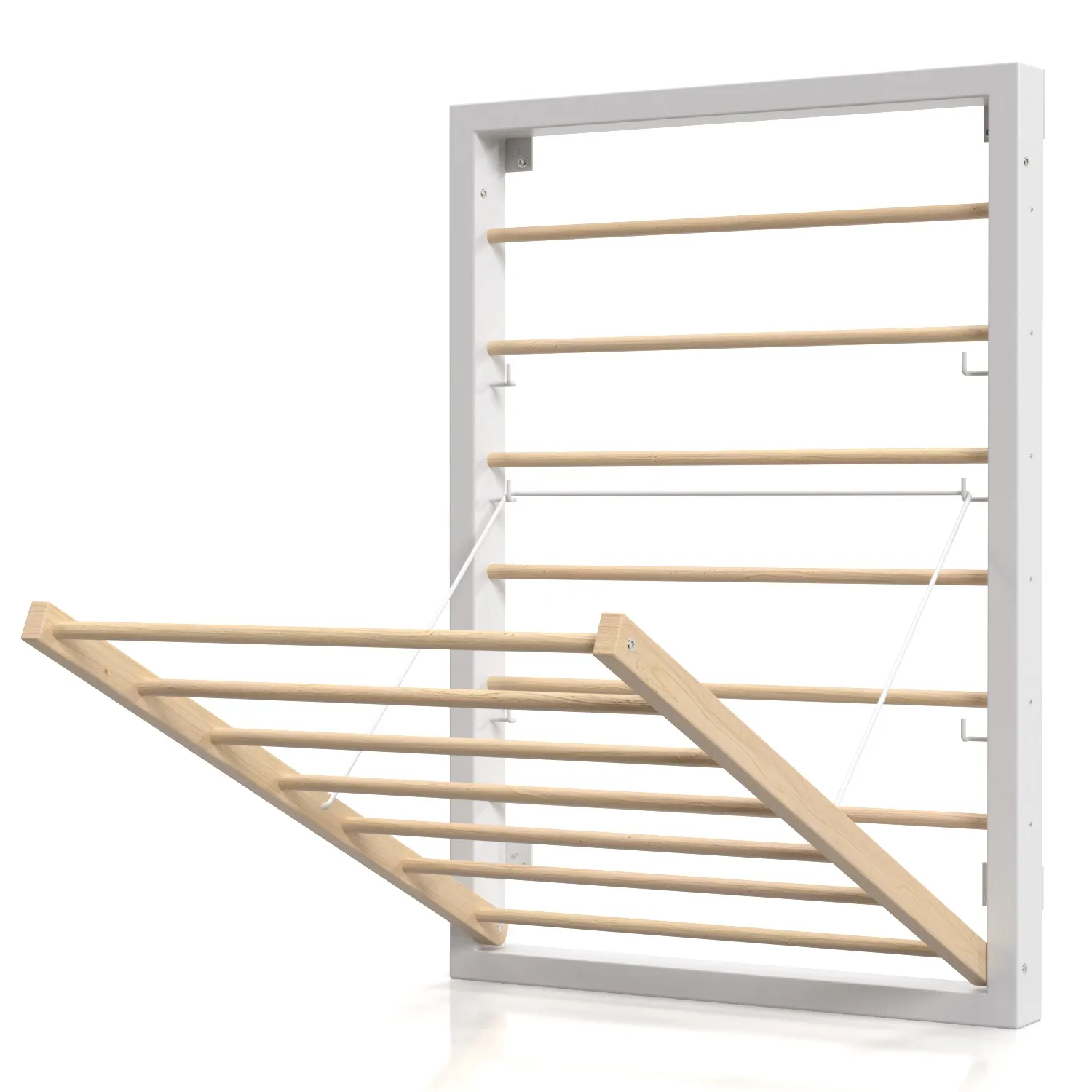 Wall Mounted Drying Rack White Brightroom PBR 3D Model_01