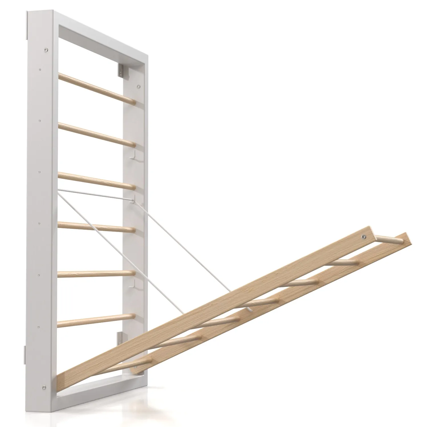 Wall Mounted Drying Rack White Brightroom PBR 3D Model_03