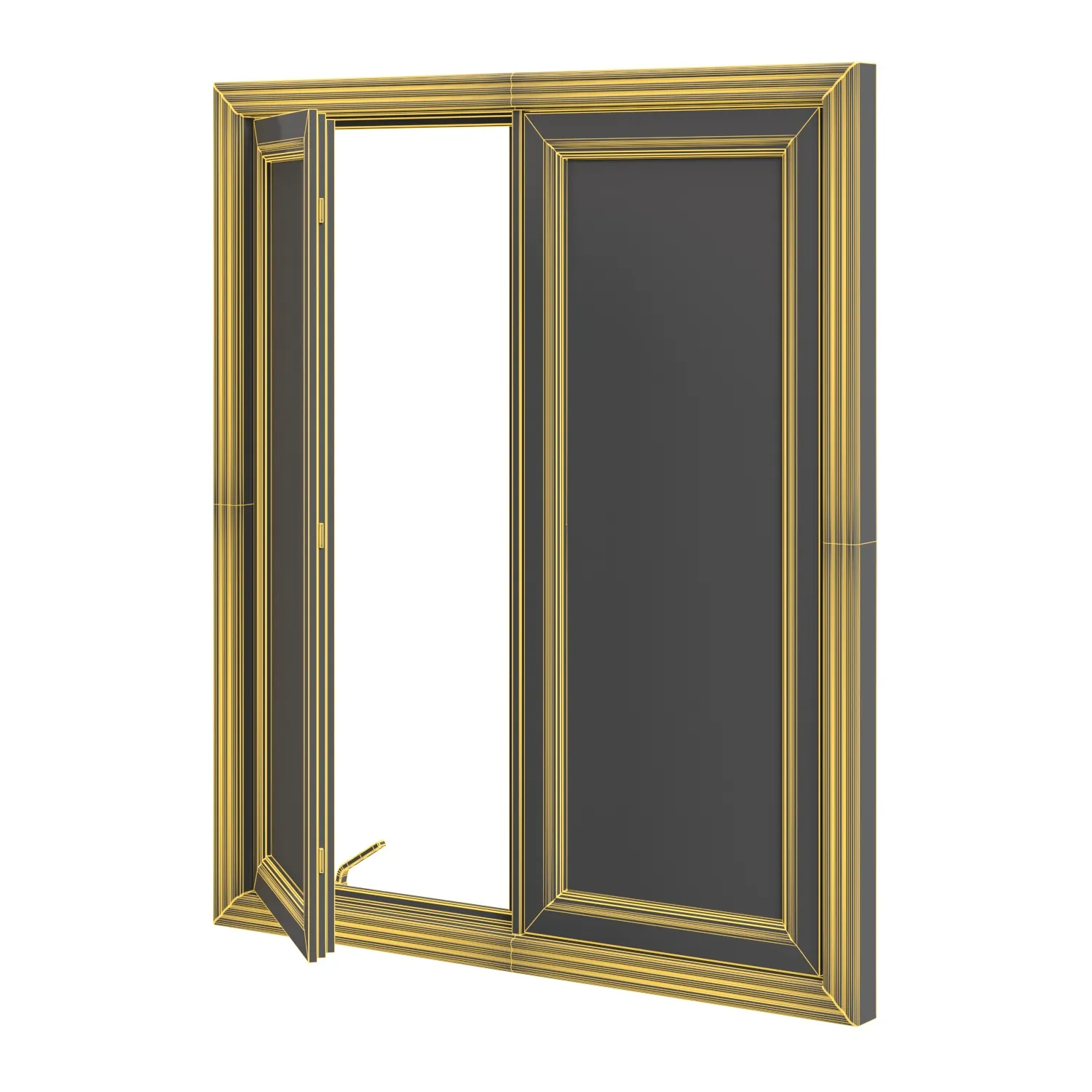 Casement Window PBR 3D Model_07