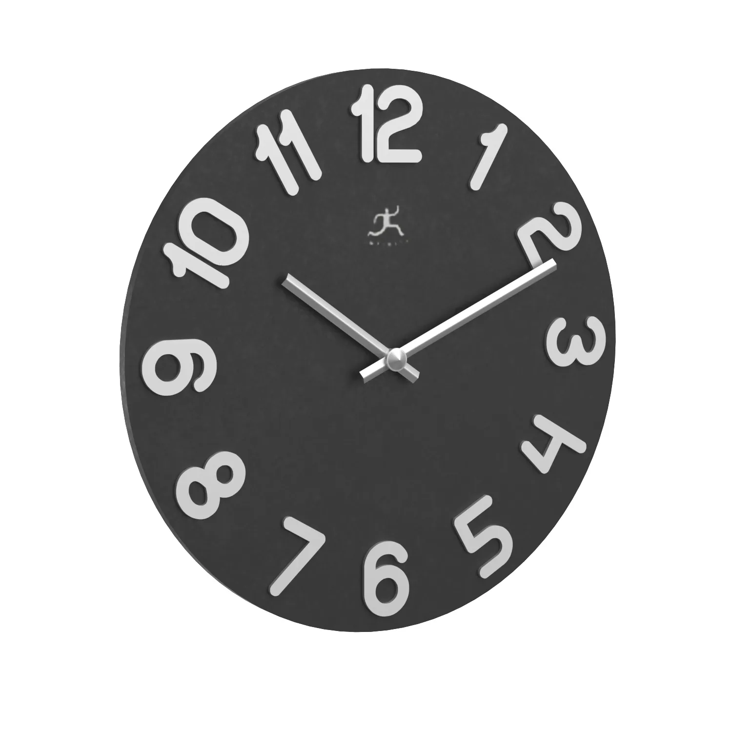 Infinity Simple Black Wall Clock PBR 3D Model_01