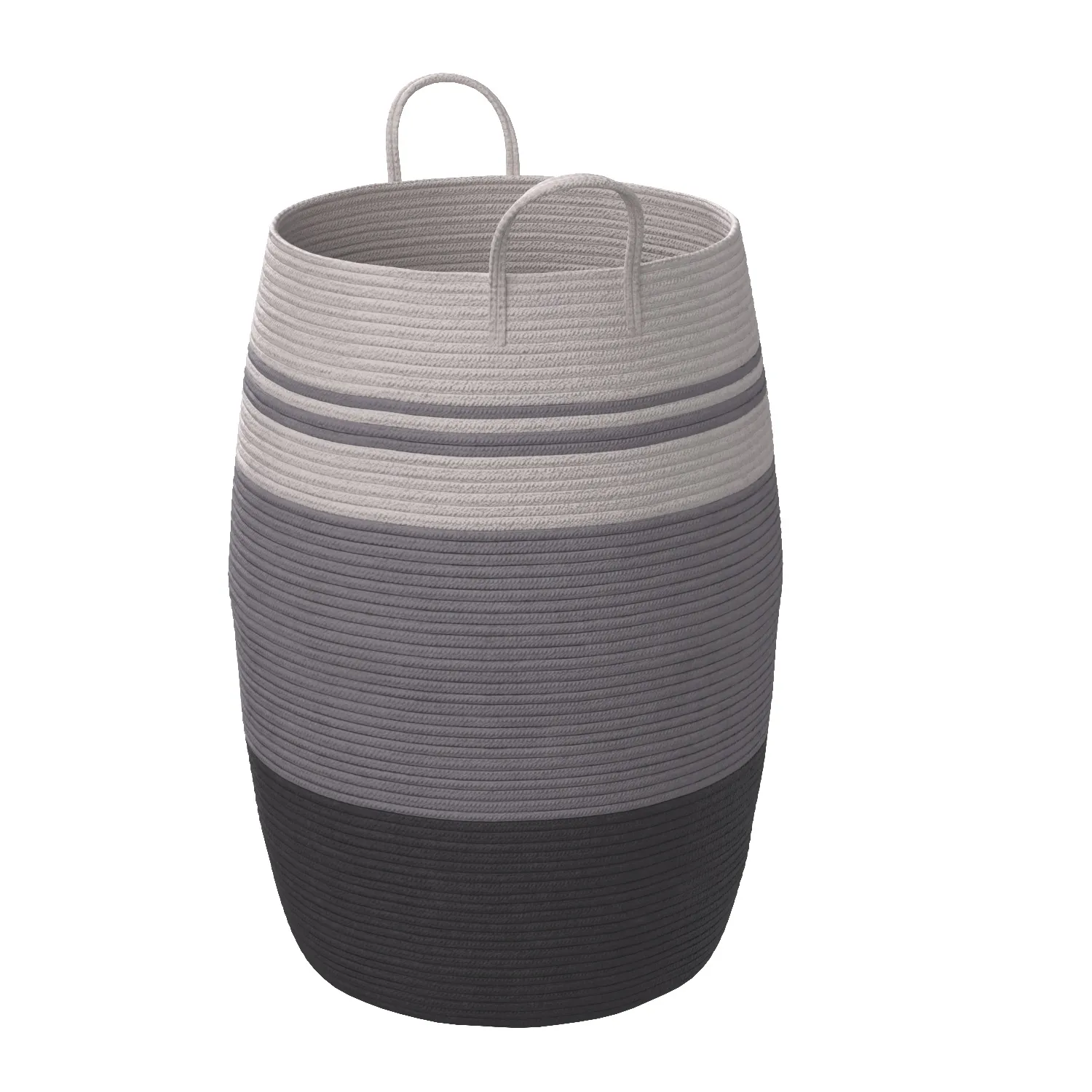 Oiahomy Tall Laundry Hamper Woven Rope Large Clothes Basket PBR 3D Model_04