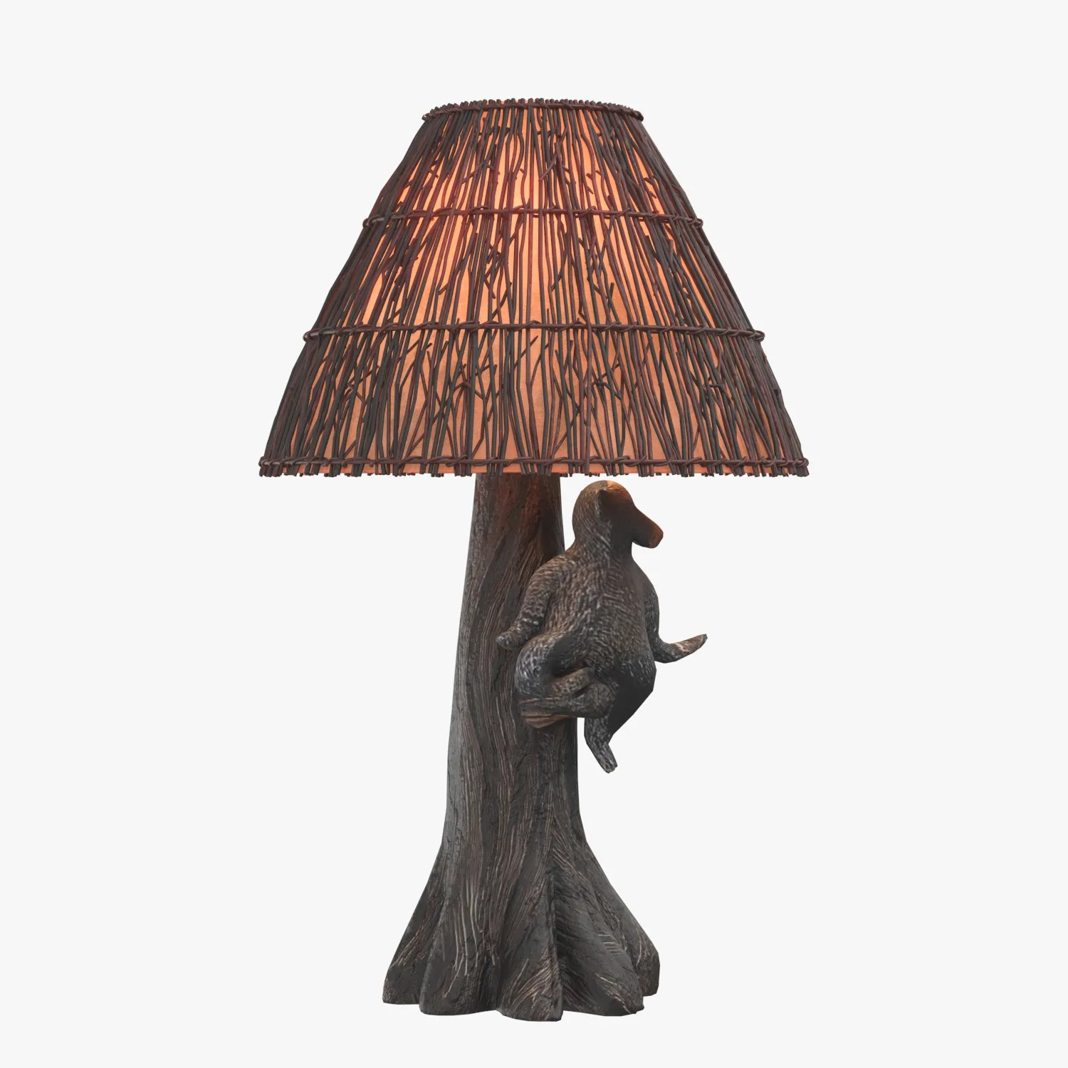 Twig Shade Bear Design Table Lamp PBR 3D Model_04