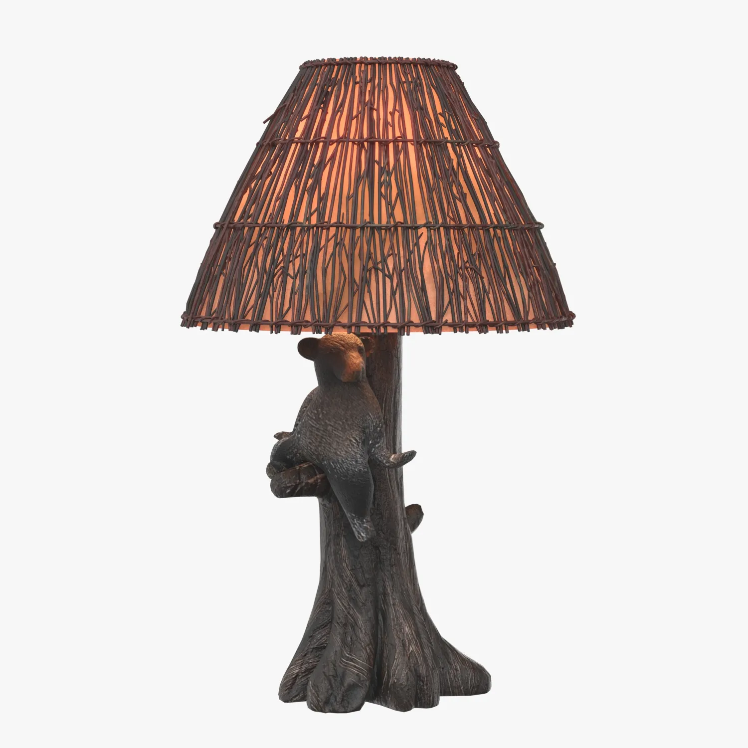 Twig Shade Bear Design Table Lamp PBR 3D Model_01