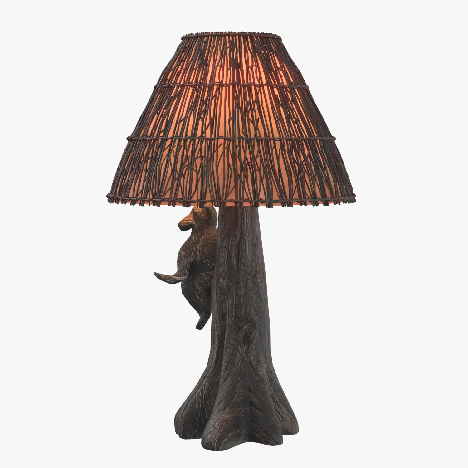 Twig Shade Bear Design Table Lamp PBR 3D Model_03