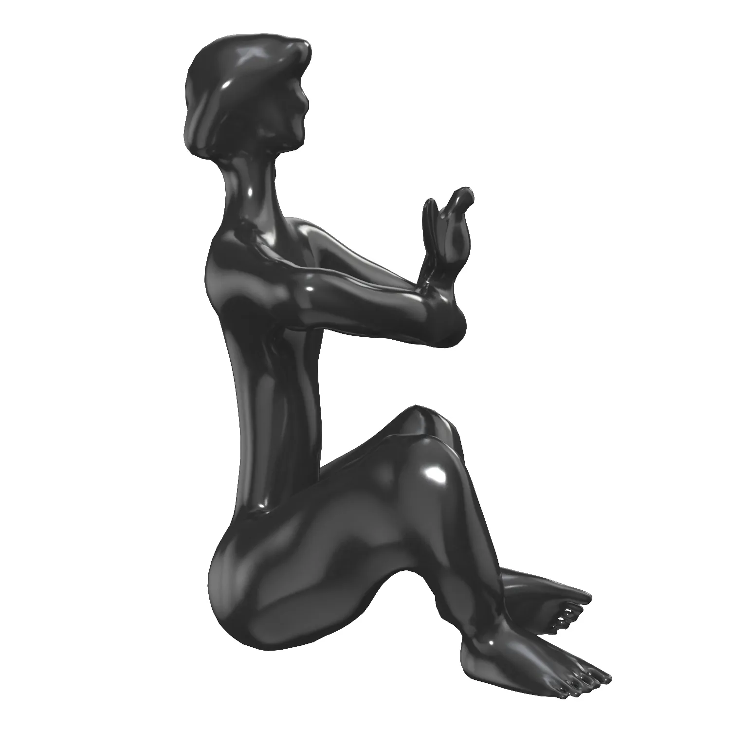 Woman sculpture PBR 3D Model_03