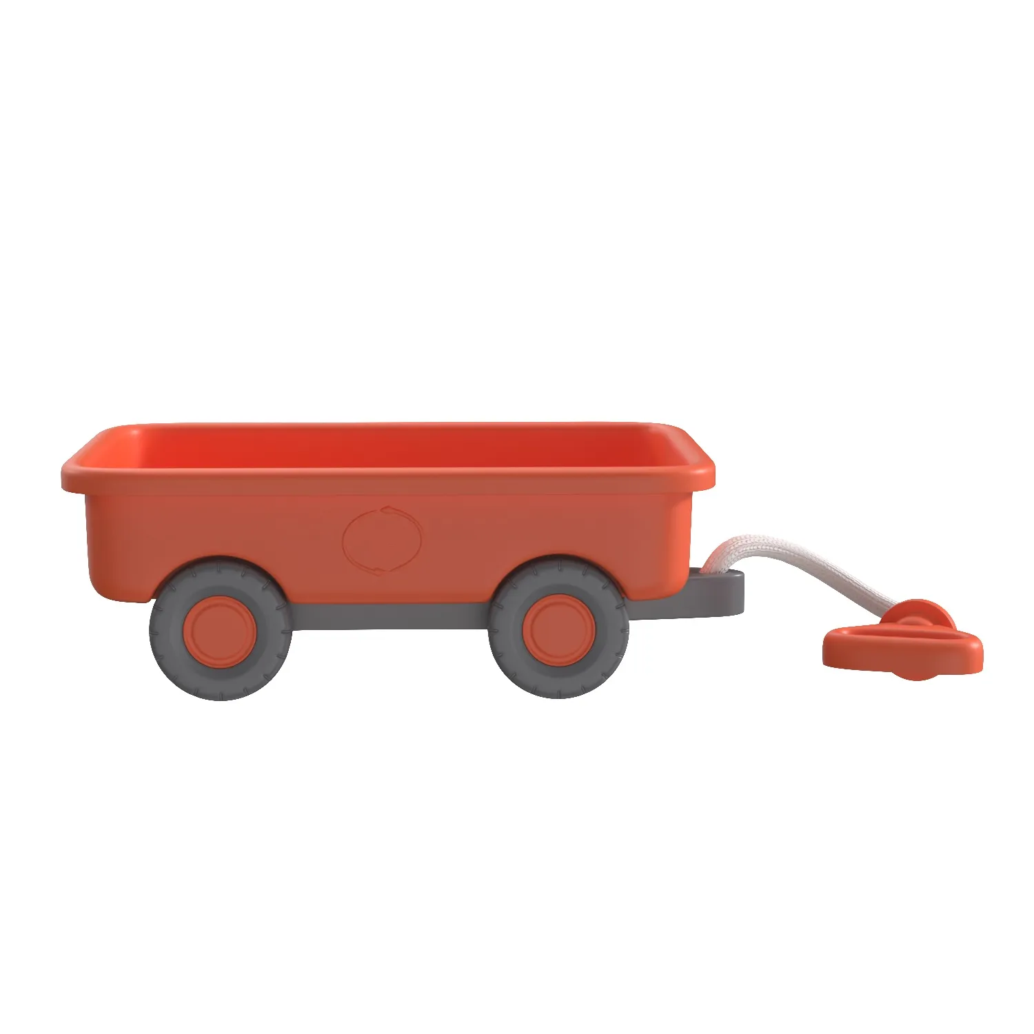 Green Toys Wagon Orange Pretend Play Motor Skills PBR 3D Model_03