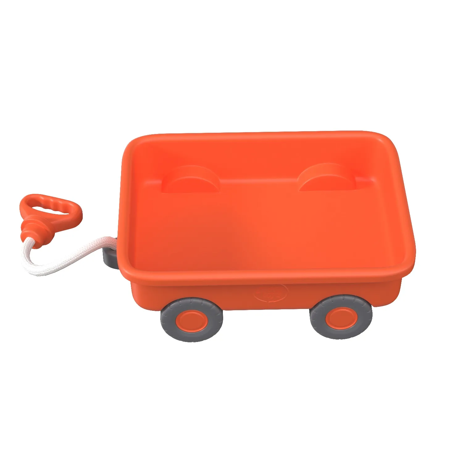 Green Toys Wagon Orange Pretend Play Motor Skills PBR 3D Model_04