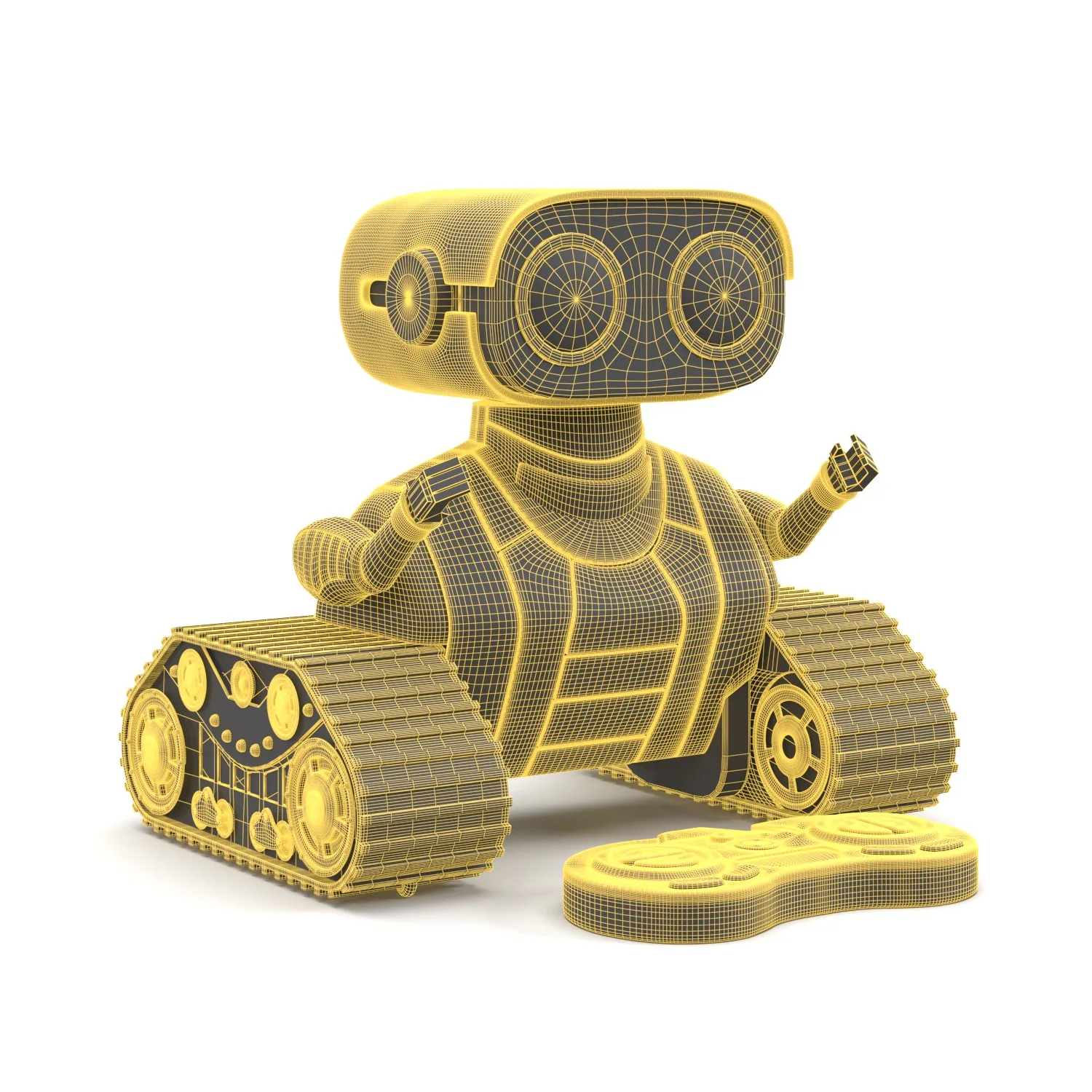 Allcele Rechargeable Rc Robot Toys PBR 3D Model_07