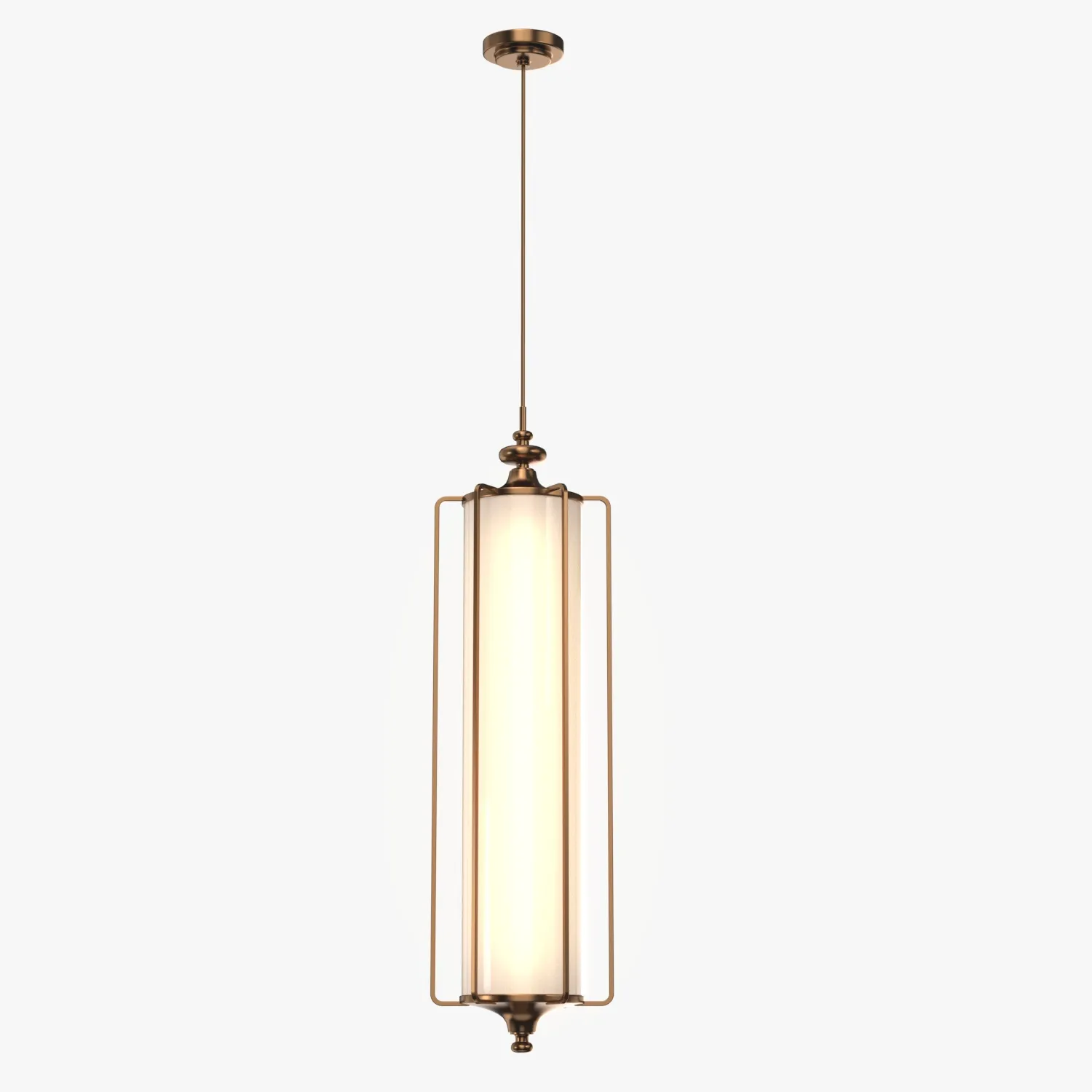 Brass Cage Palmer Pendant Light 3D Model_01