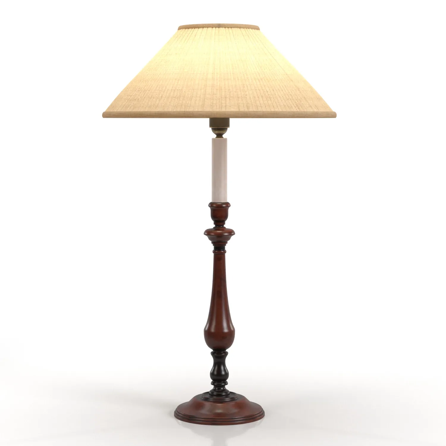 Chilworth Candelstic Base Wood Table Lamp PBR 3D Model_06