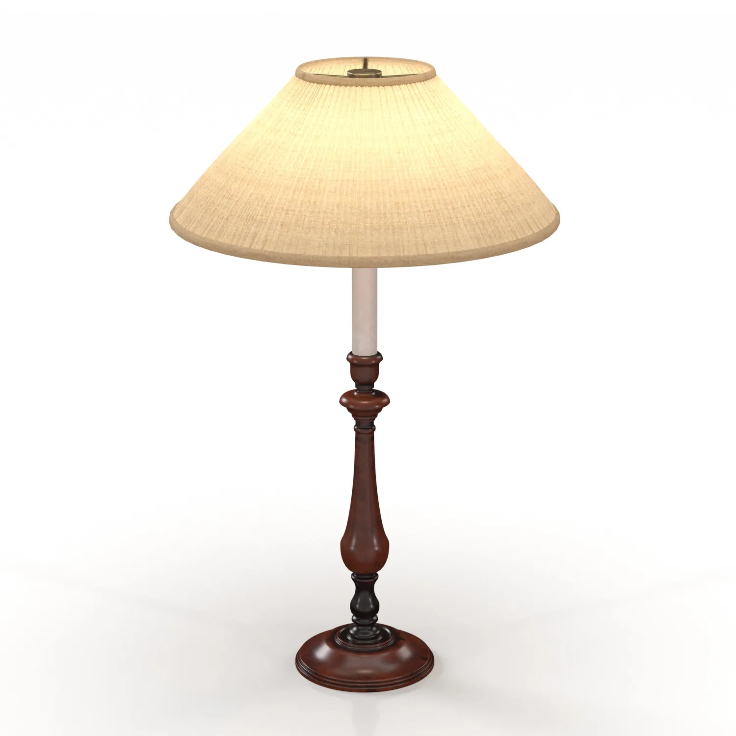 Chilworth Candelstic Base Wood Table Lamp PBR 3D Model_03