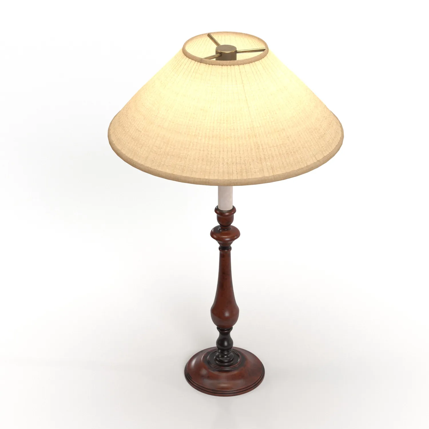 Chilworth Candelstic Base Wood Table Lamp PBR 3D Model_04