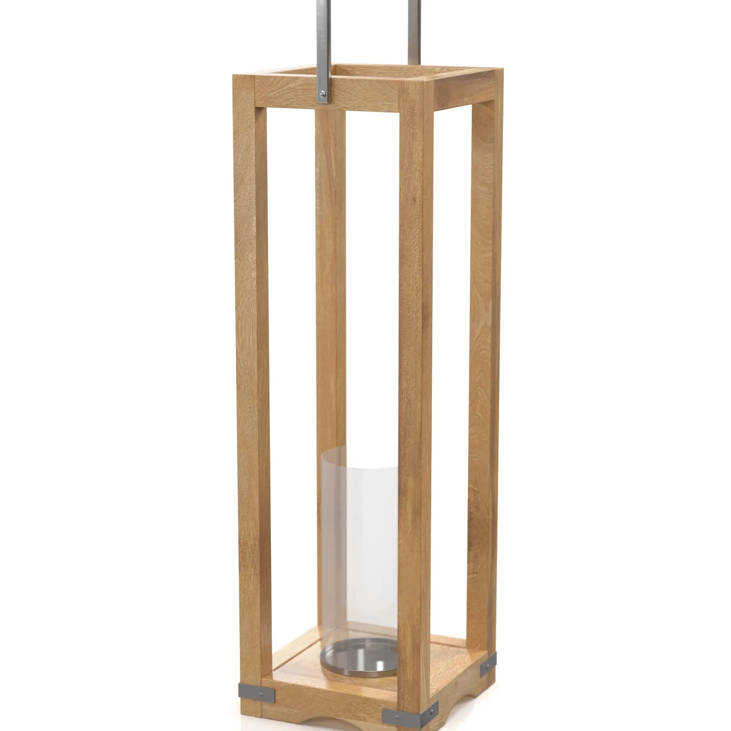 Open Wood Hurricane Lantern PBR 3D Model_05