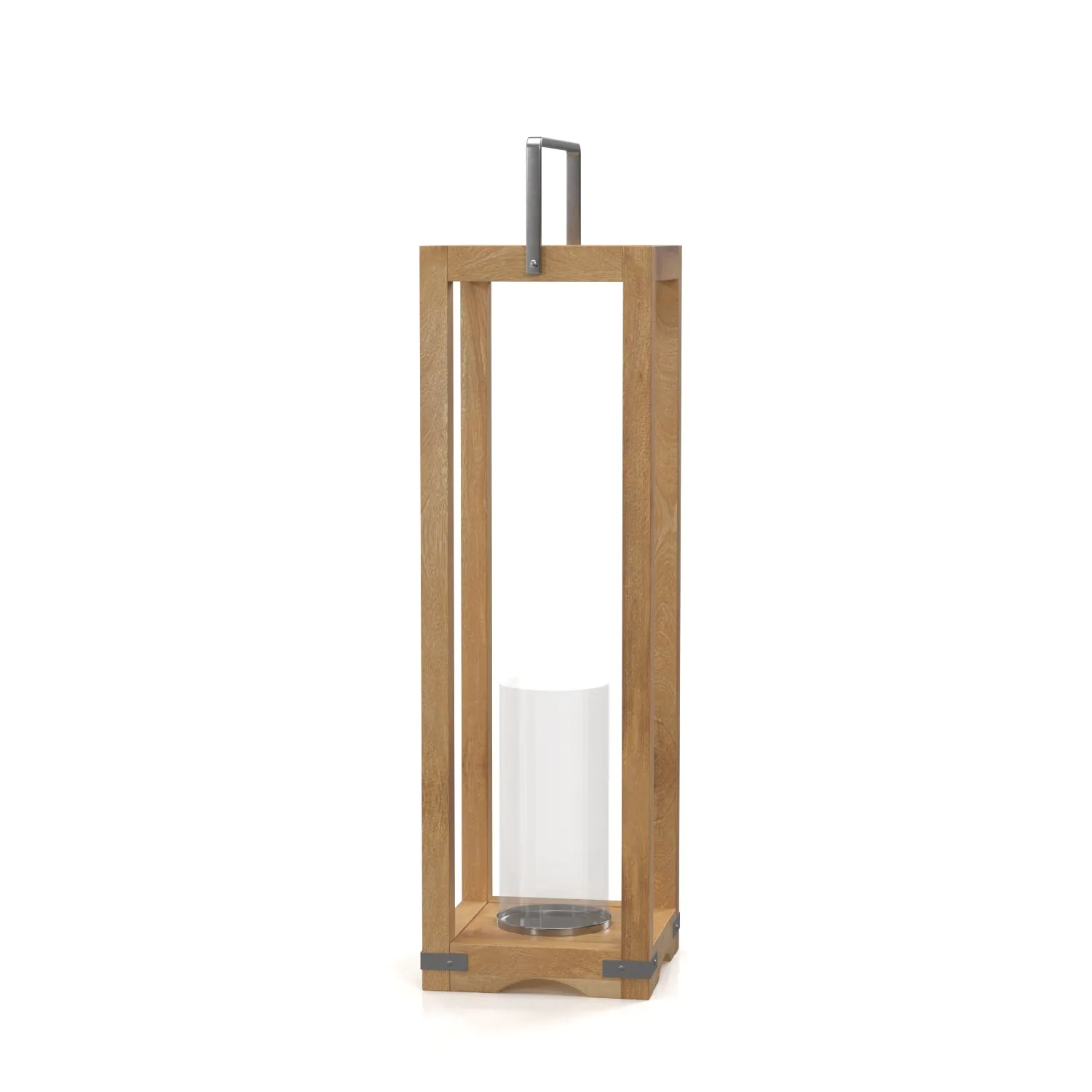 Open Wood Hurricane Lantern PBR 3D Model_03