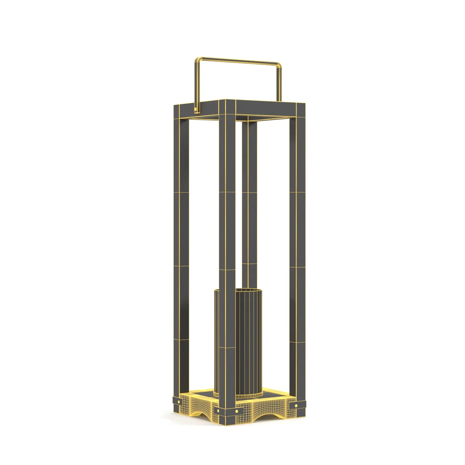 Open Wood Hurricane Lantern PBR 3D Model_07