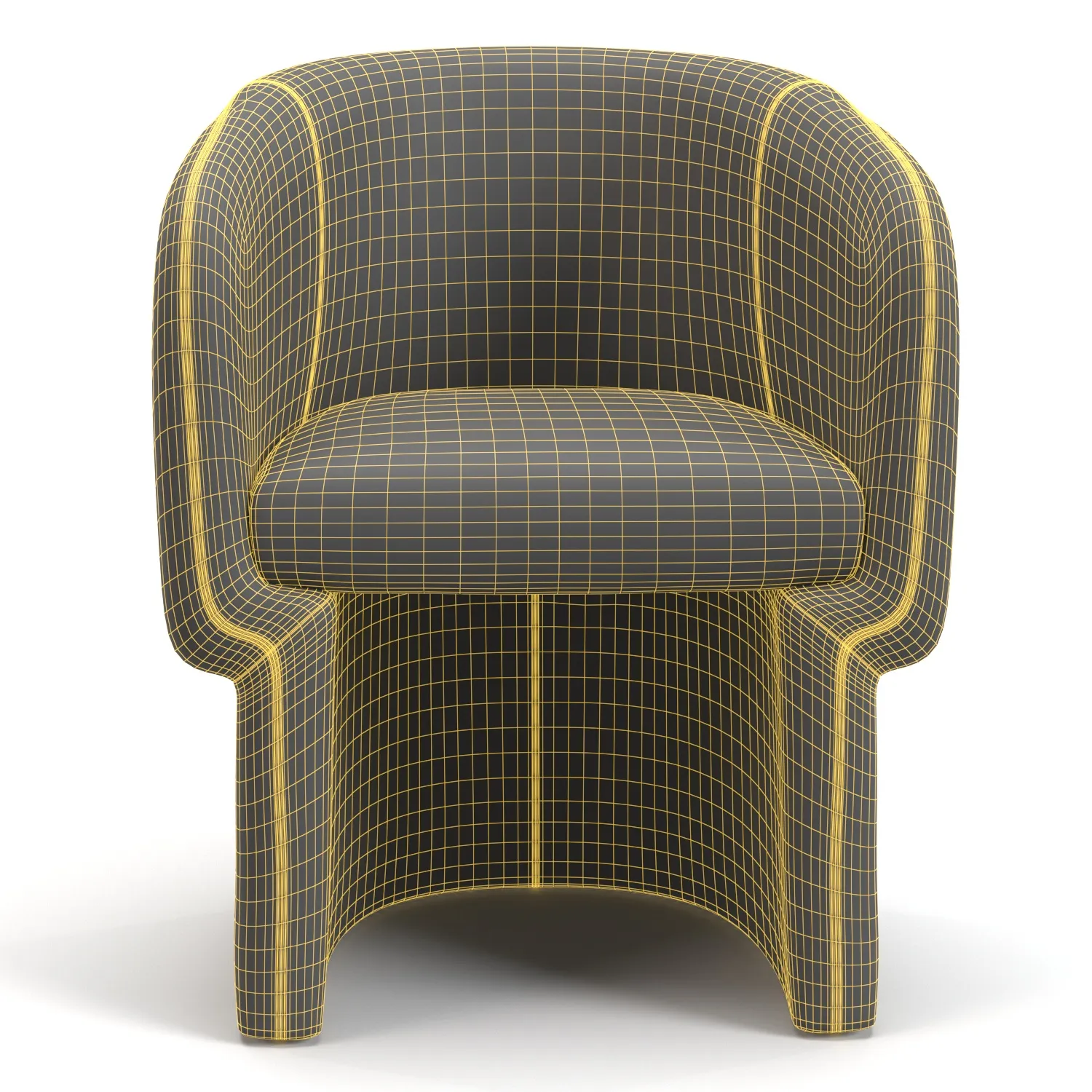 Verge Fabric Upholstered Armchair 3D Model_07