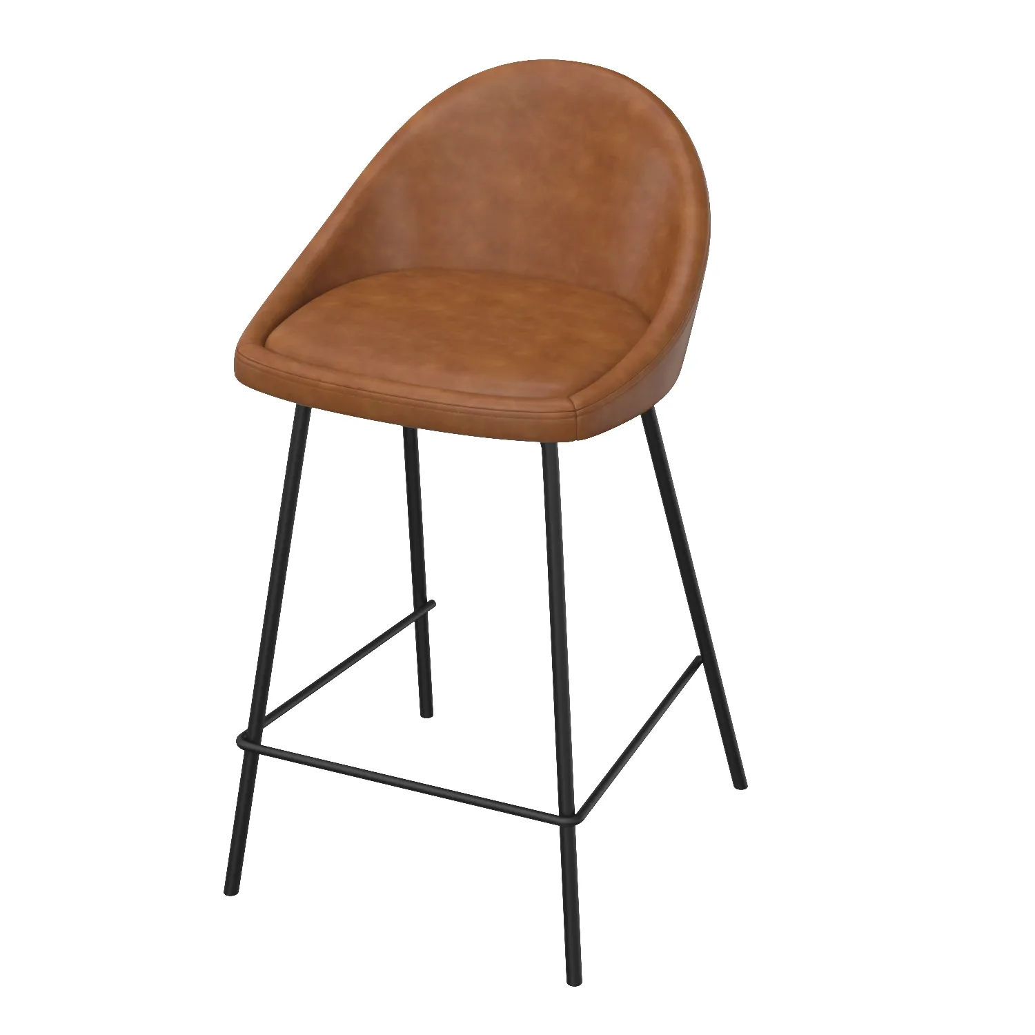 Vintage Honey Tan Holmes Bar And Counter Stool 3D Model_04