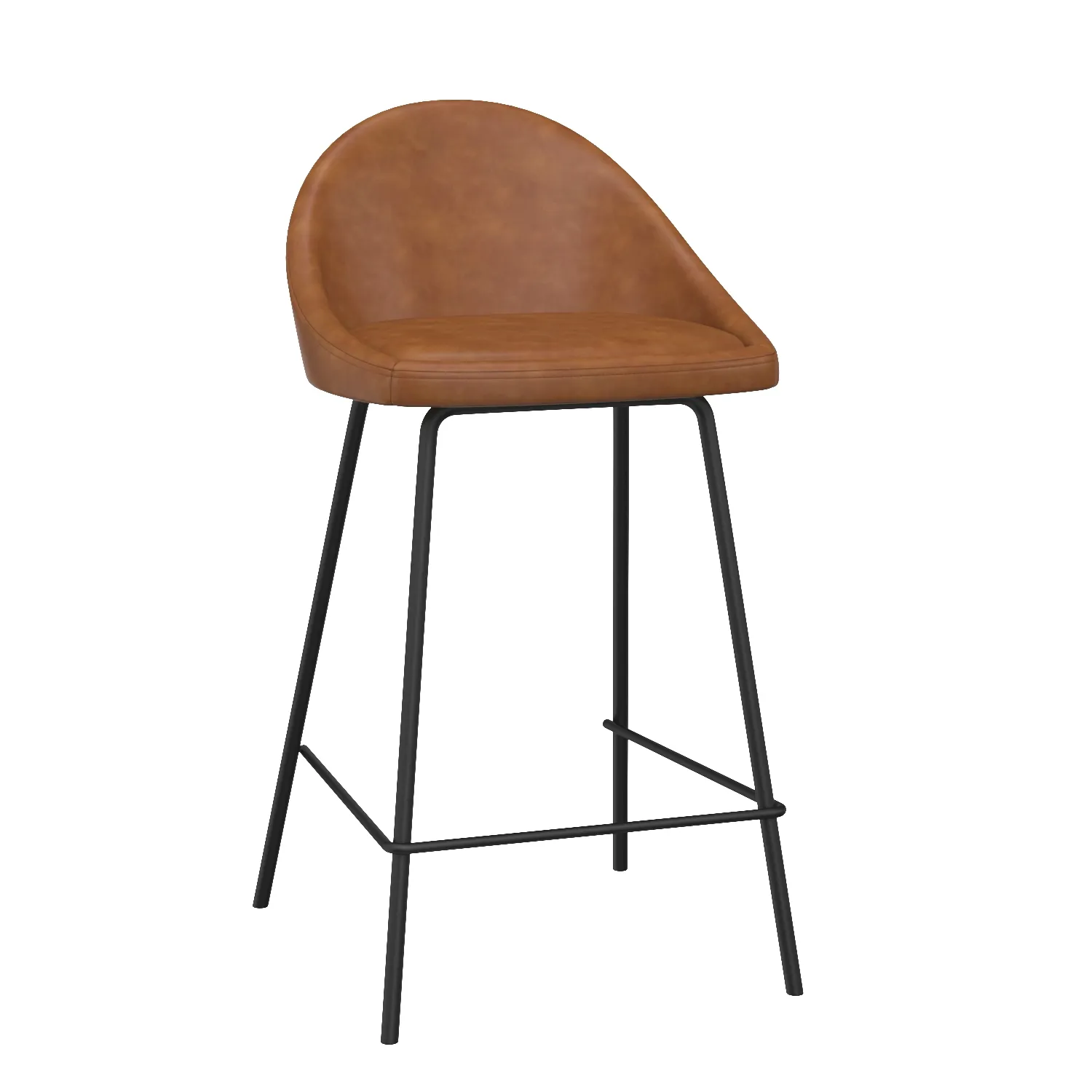 Vintage Honey Tan Holmes Bar And Counter Stool 3D Model_06