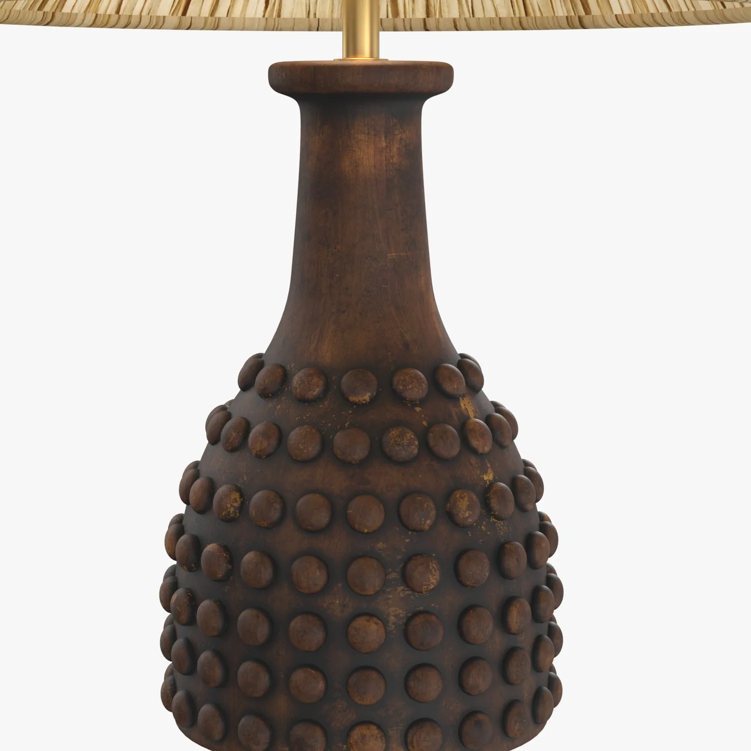 Terracotta Base Raffia Shade Table Lamp 3D Model_05
