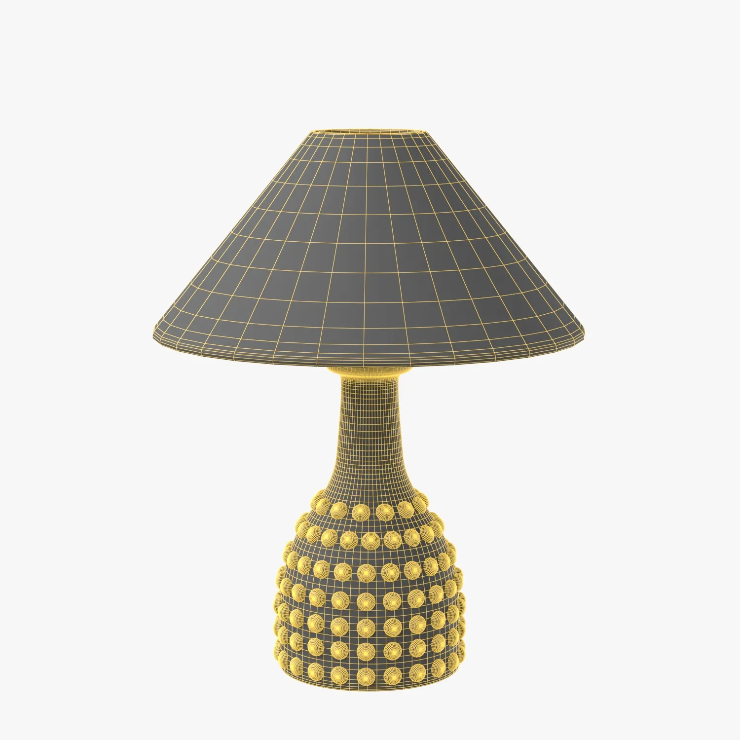 Terracotta Base Raffia Shade Table Lamp 3D Model_07
