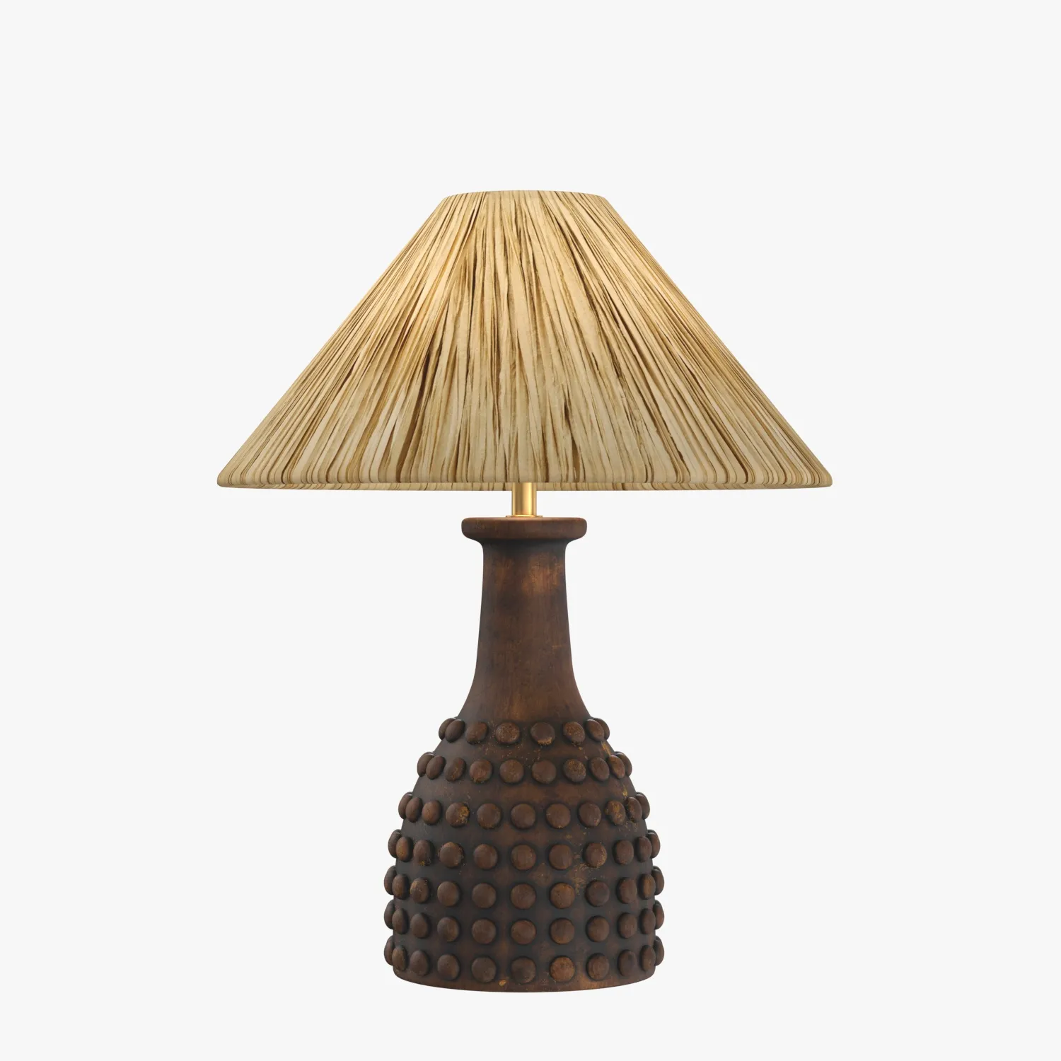 Terracotta Base Raffia Shade Table Lamp 3D Model_04