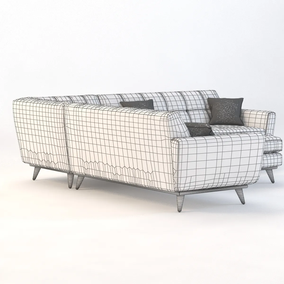 Joybird Hughes Corner sectional Sofa 3D Model_012