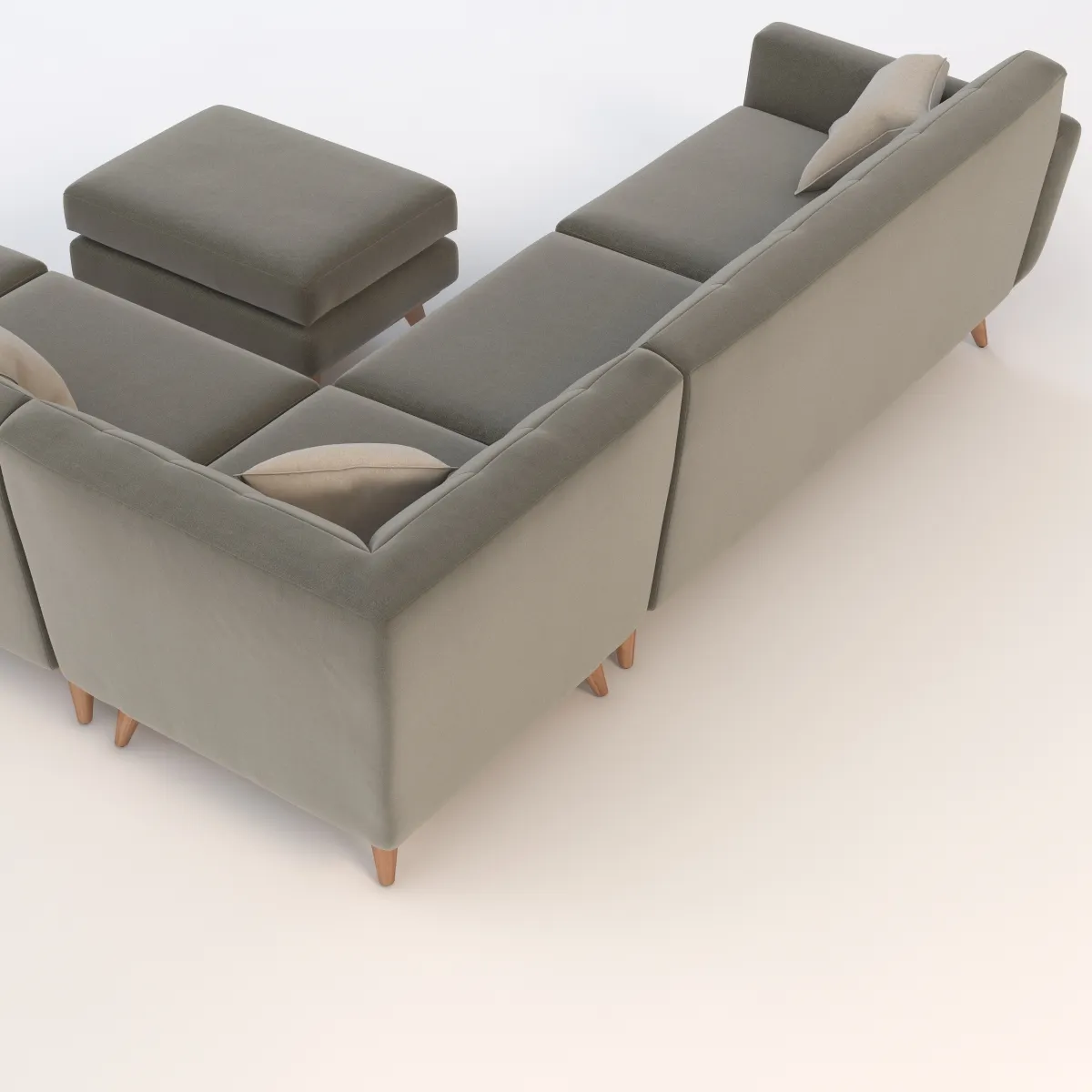 Joybird Hughes Corner sectional Sofa 3D Model_05