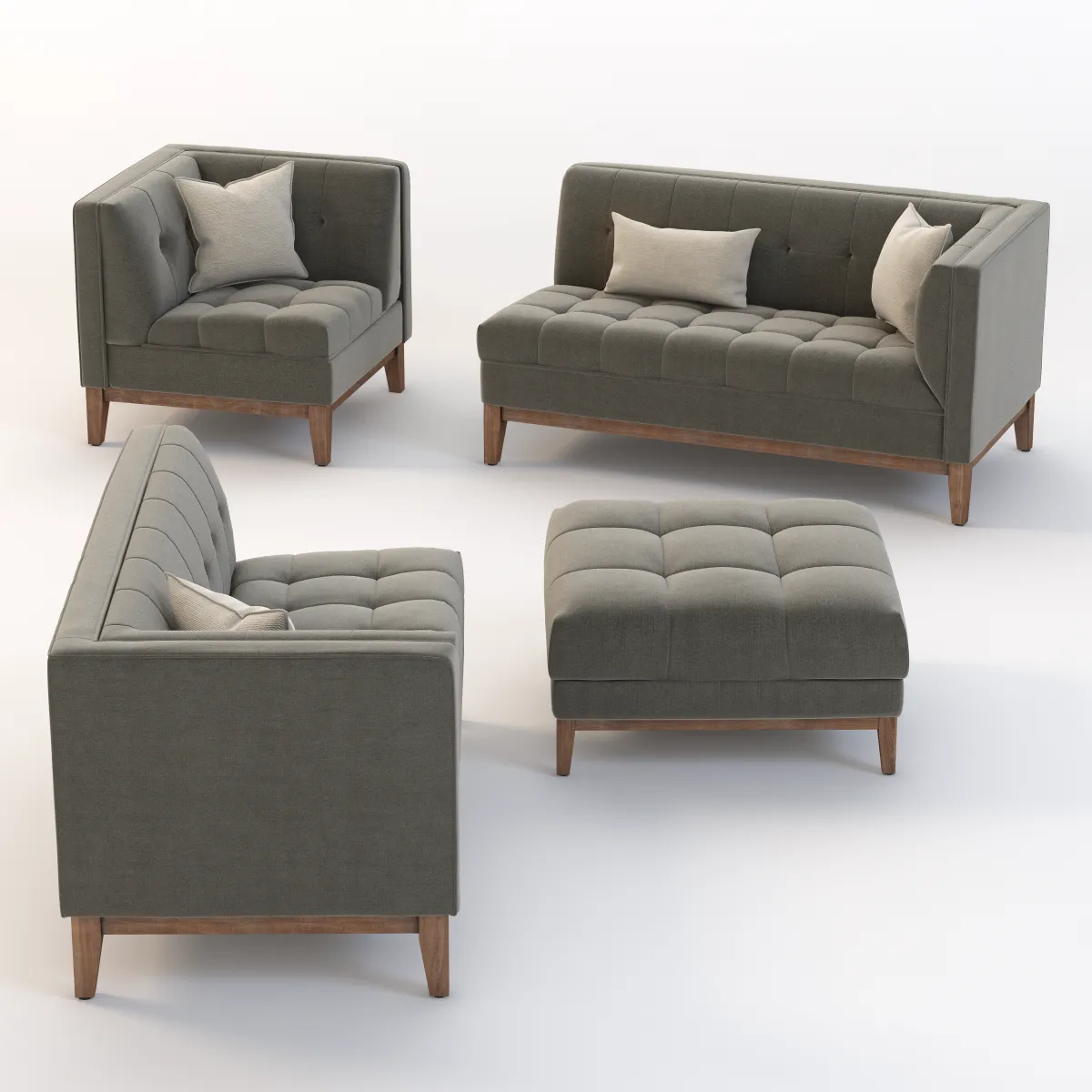 Gus Modern Atwood Corner Sectional Sofa 3D Model_03