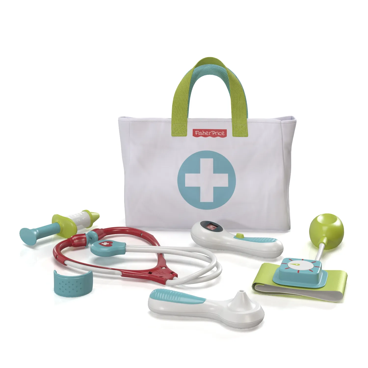 Fisher Price Medical Kit Preschool Pretend Doctor Playset PBR 3D Model_06