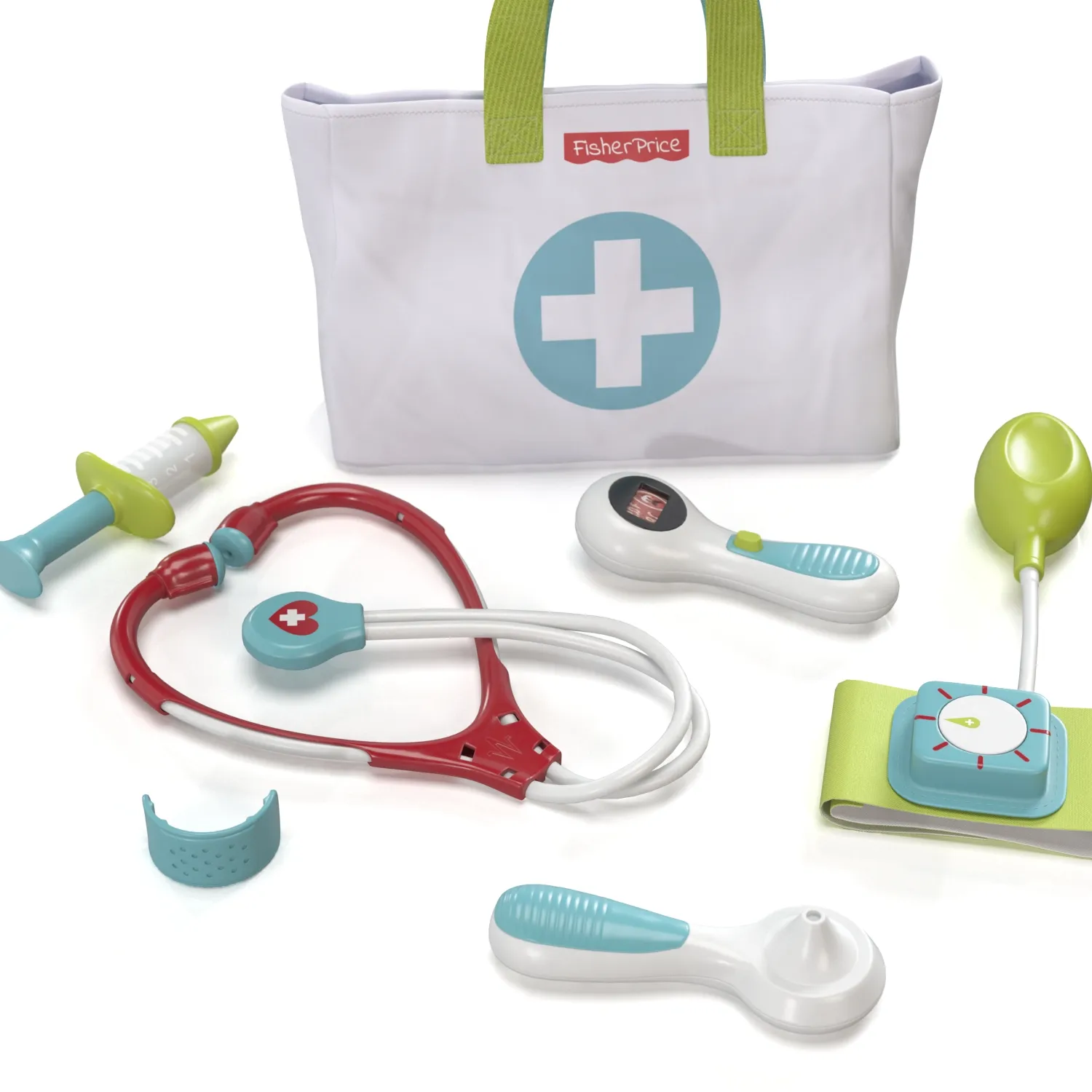 Fisher Price Medical Kit Preschool Pretend Doctor Playset PBR 3D Model_05