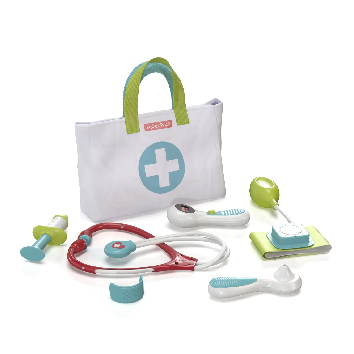 Fisher Price Medical Kit Preschool Pretend Doctor Playset PBR 3D Model_04