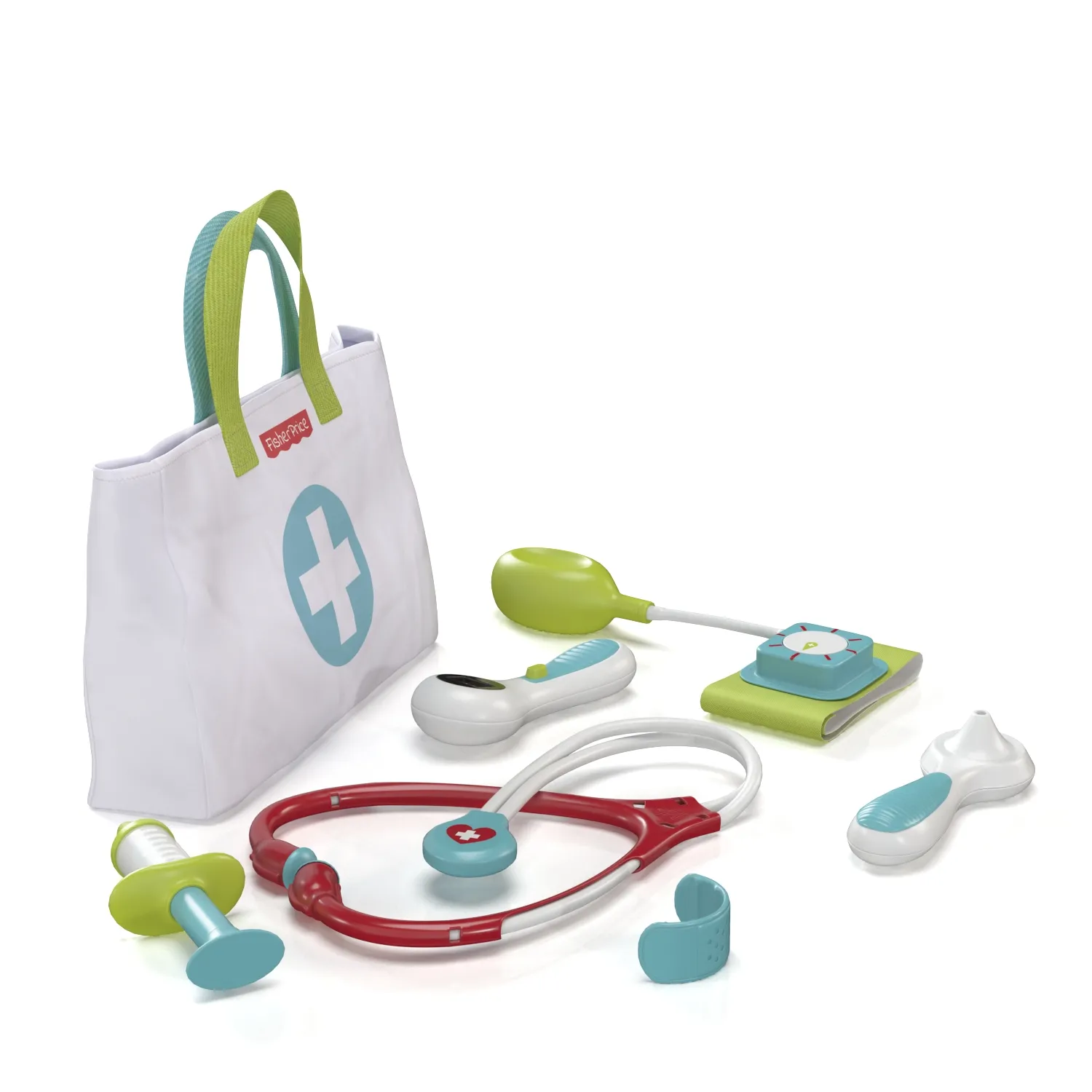 Fisher Price Medical Kit Preschool Pretend Doctor Playset PBR 3D Model_03
