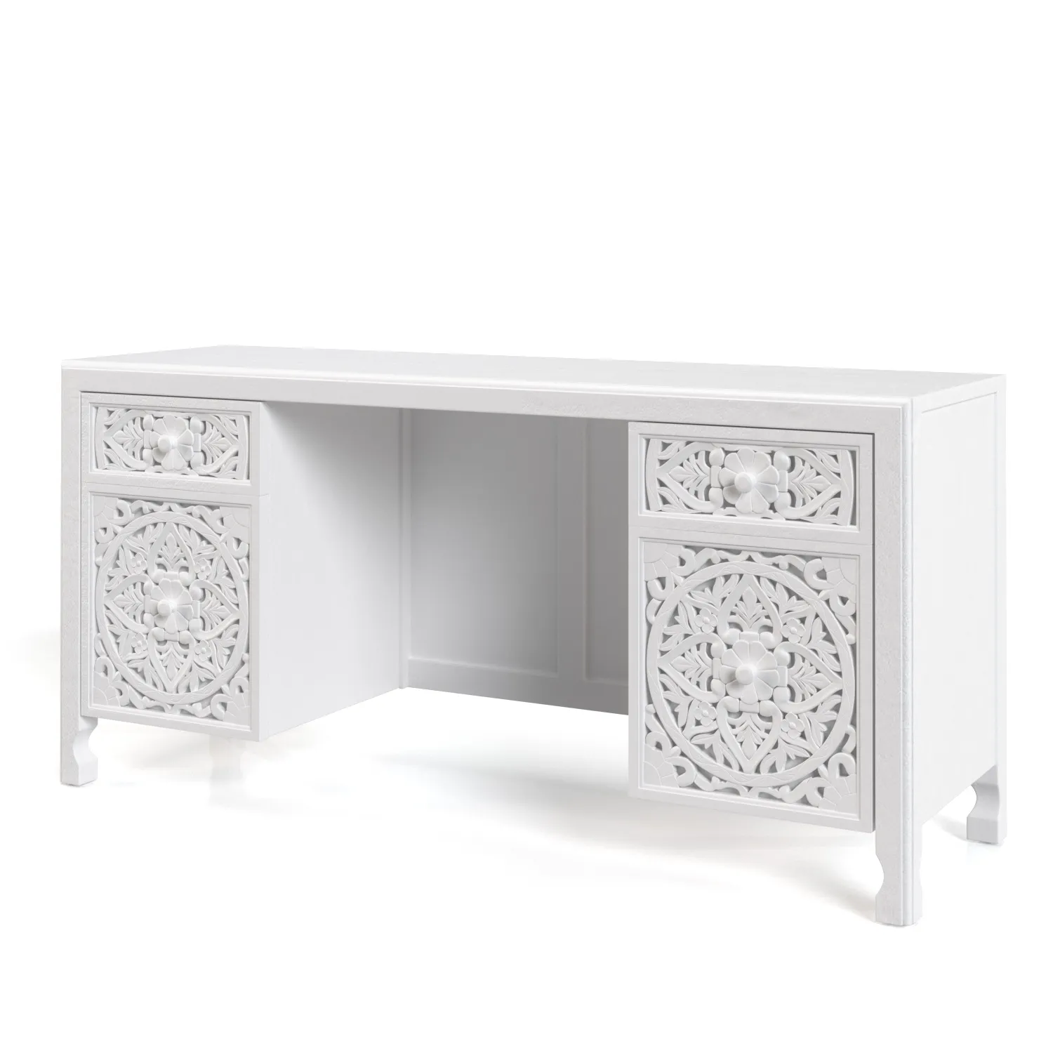 Handcarved Lombok Executive Desk PBR 3D Model_06