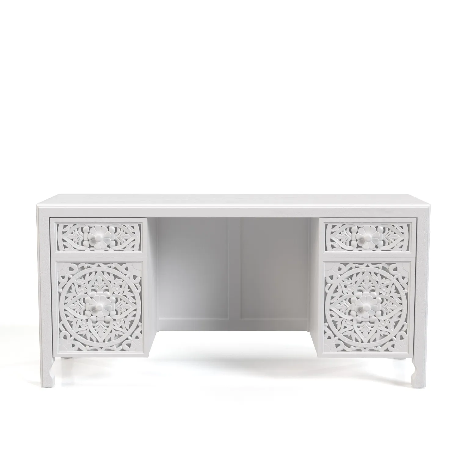 Handcarved Lombok Executive Desk PBR 3D Model_04