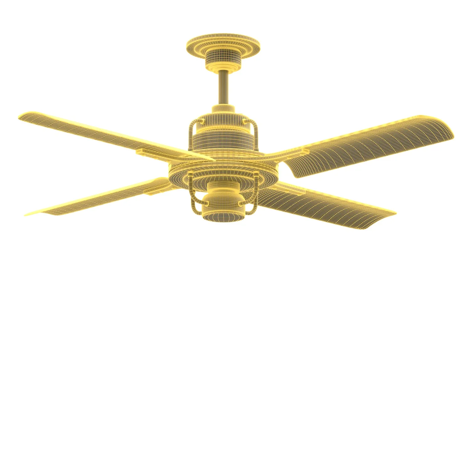 Peregrine Industrial Led Ceiling Fan PBR 3D Model_07
