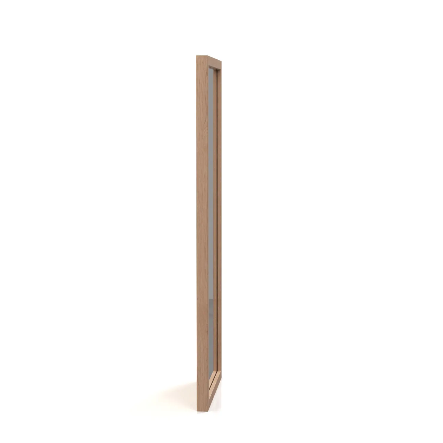 Oak Light Frame Wall Mirror 3D Model_03