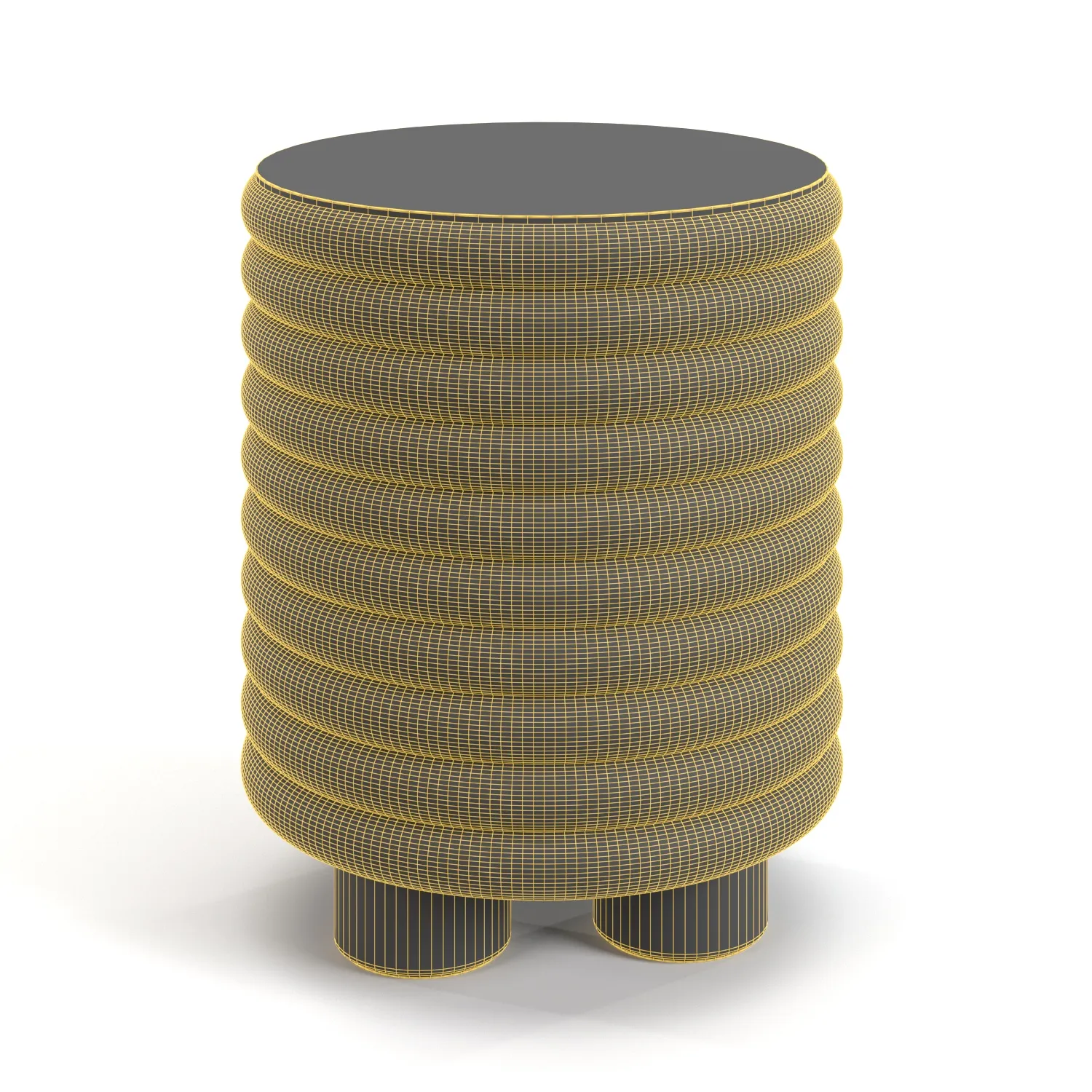 Giobagnara Scala Leather Stool Round PBR 3D Model_07