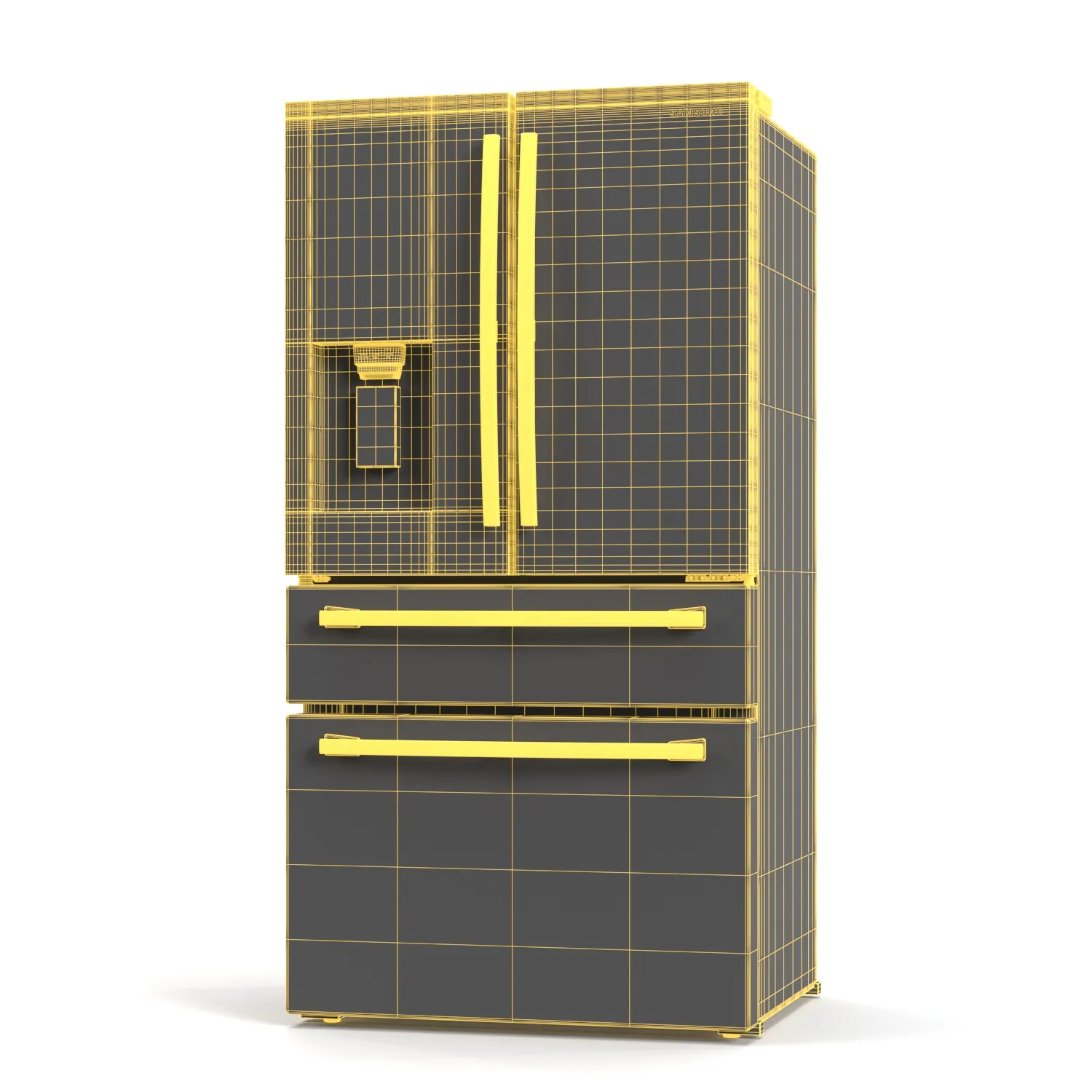 Samsung Counter Depth 4 Smart French Door Refrigerator 3D Model_07