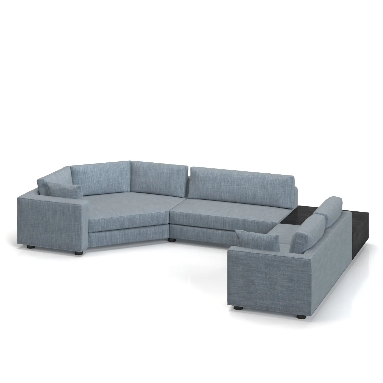 Sofa Seccional Derecho Rosen Carte Cuerpos Denim 3D Model_01