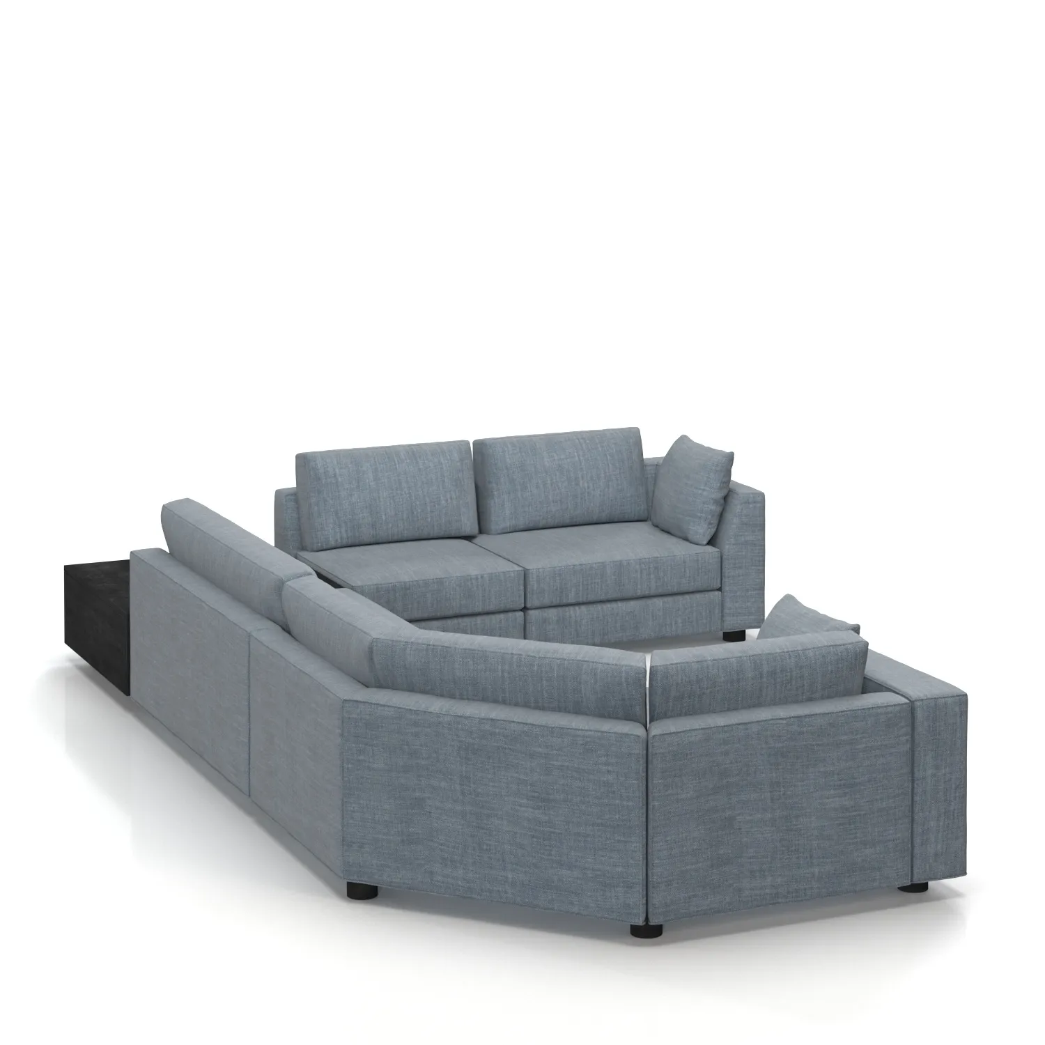 Sofa Seccional Derecho Rosen Carte Cuerpos Denim 3D Model_06