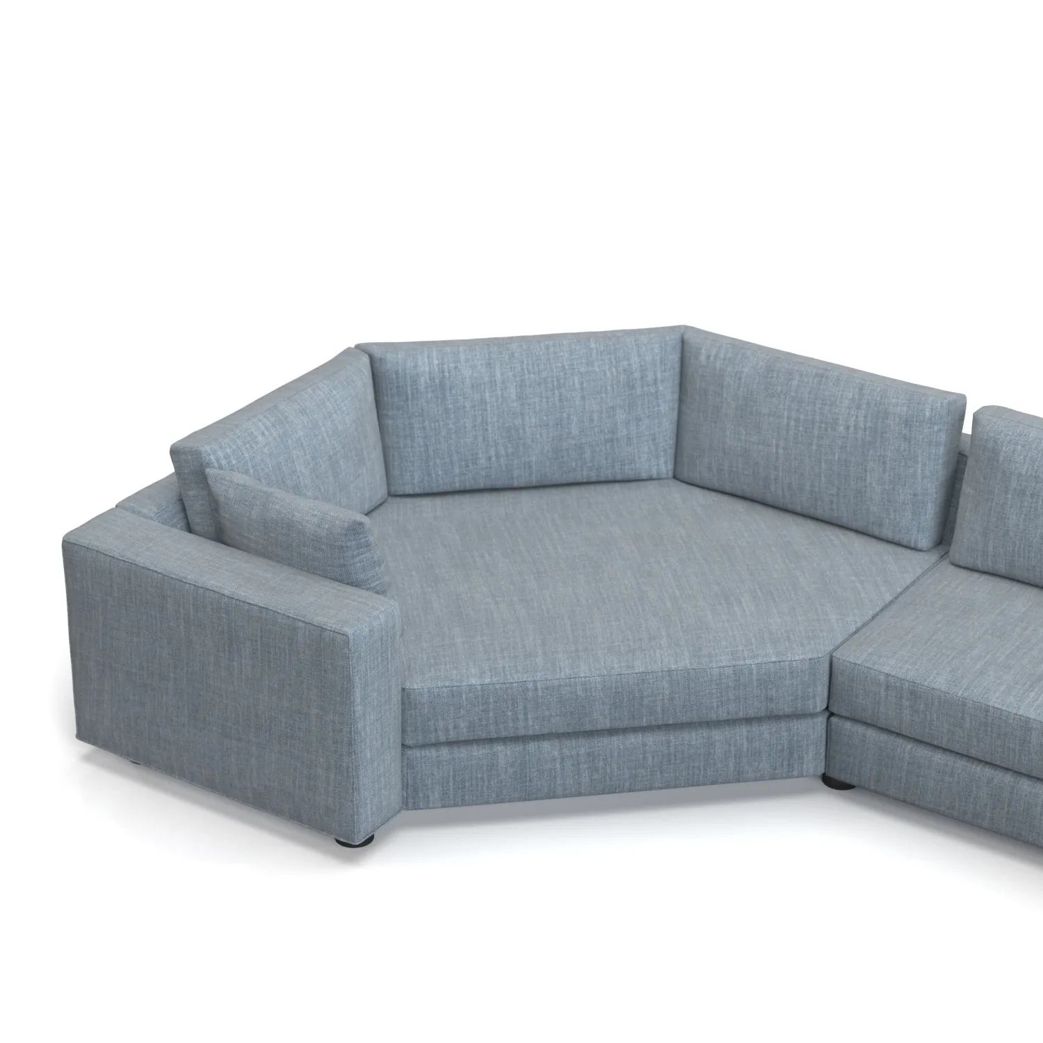 Sofa Seccional Derecho Rosen Carte Cuerpos Denim 3D Model_05