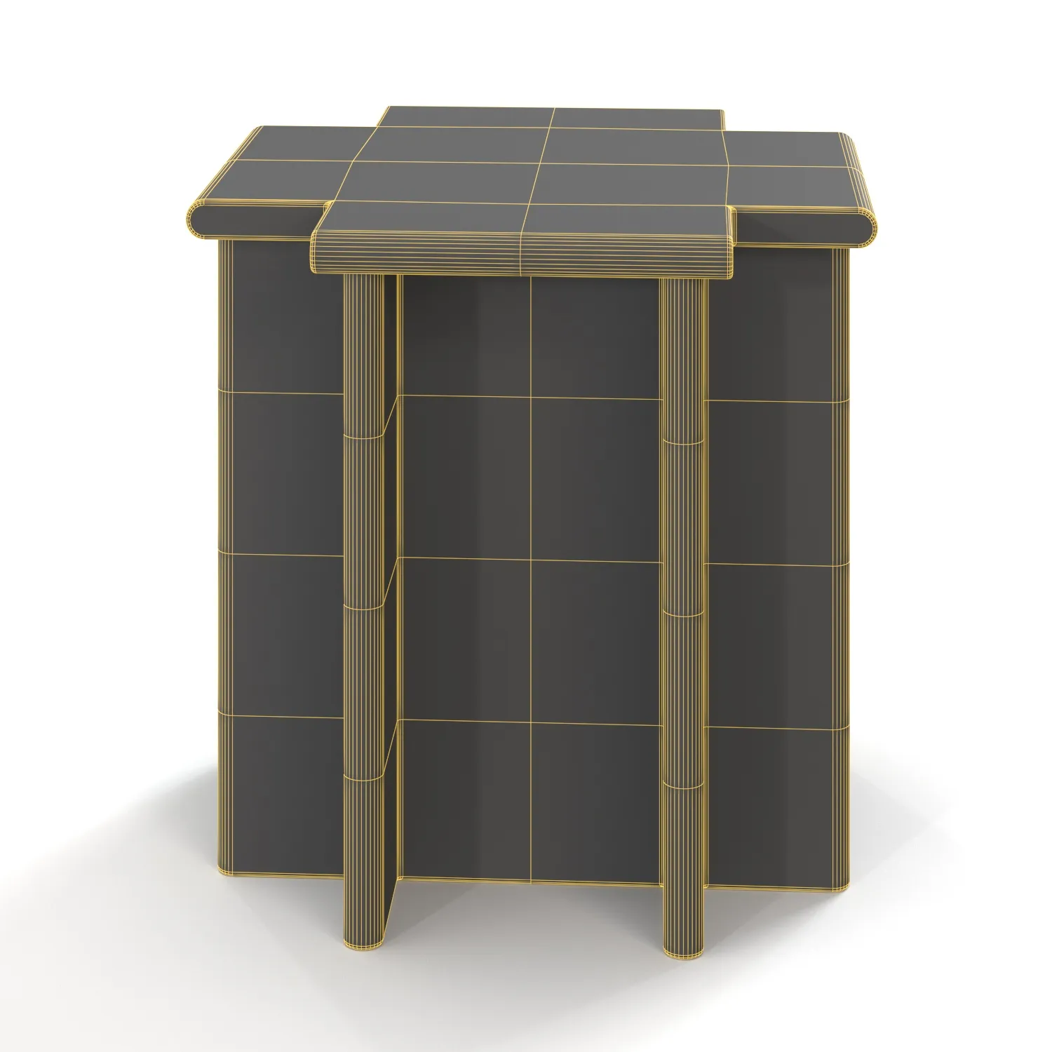 Ziggurat Side Table PBR 3D Model_07