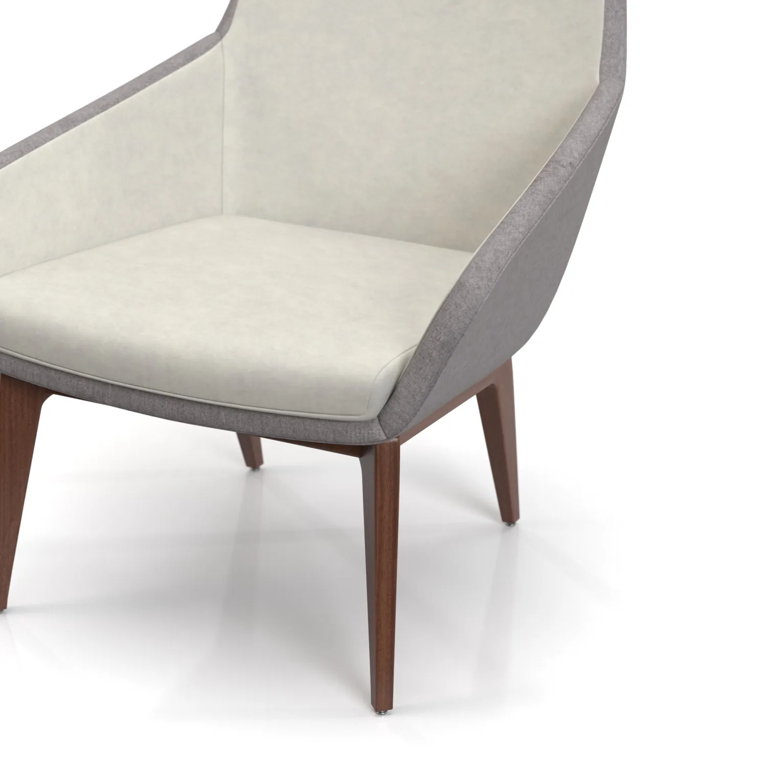 Arwyn Wood Leg Lounge Chair PBR 3D Model_05